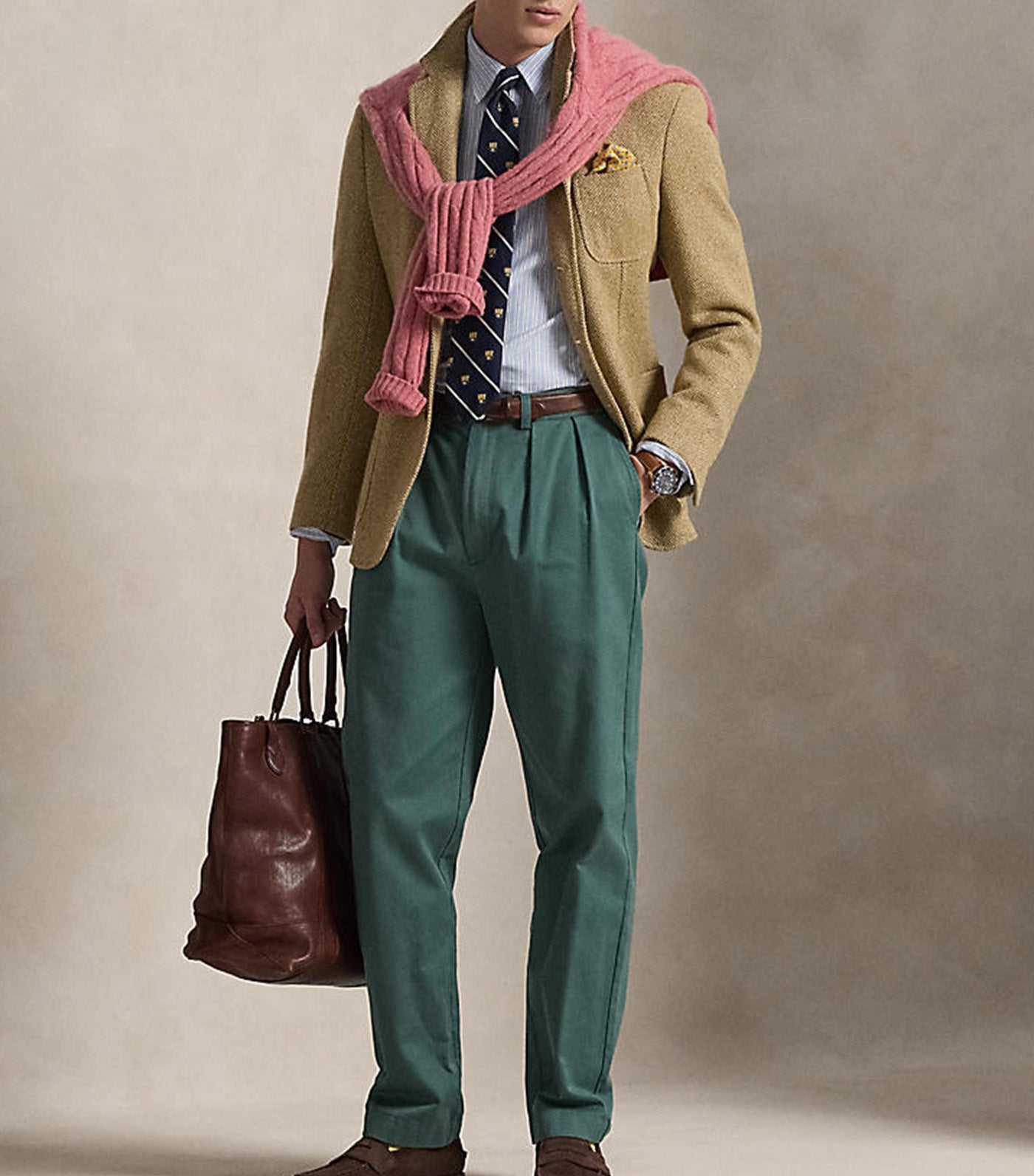 Men's Custom Fit Striped Oxford Shirt