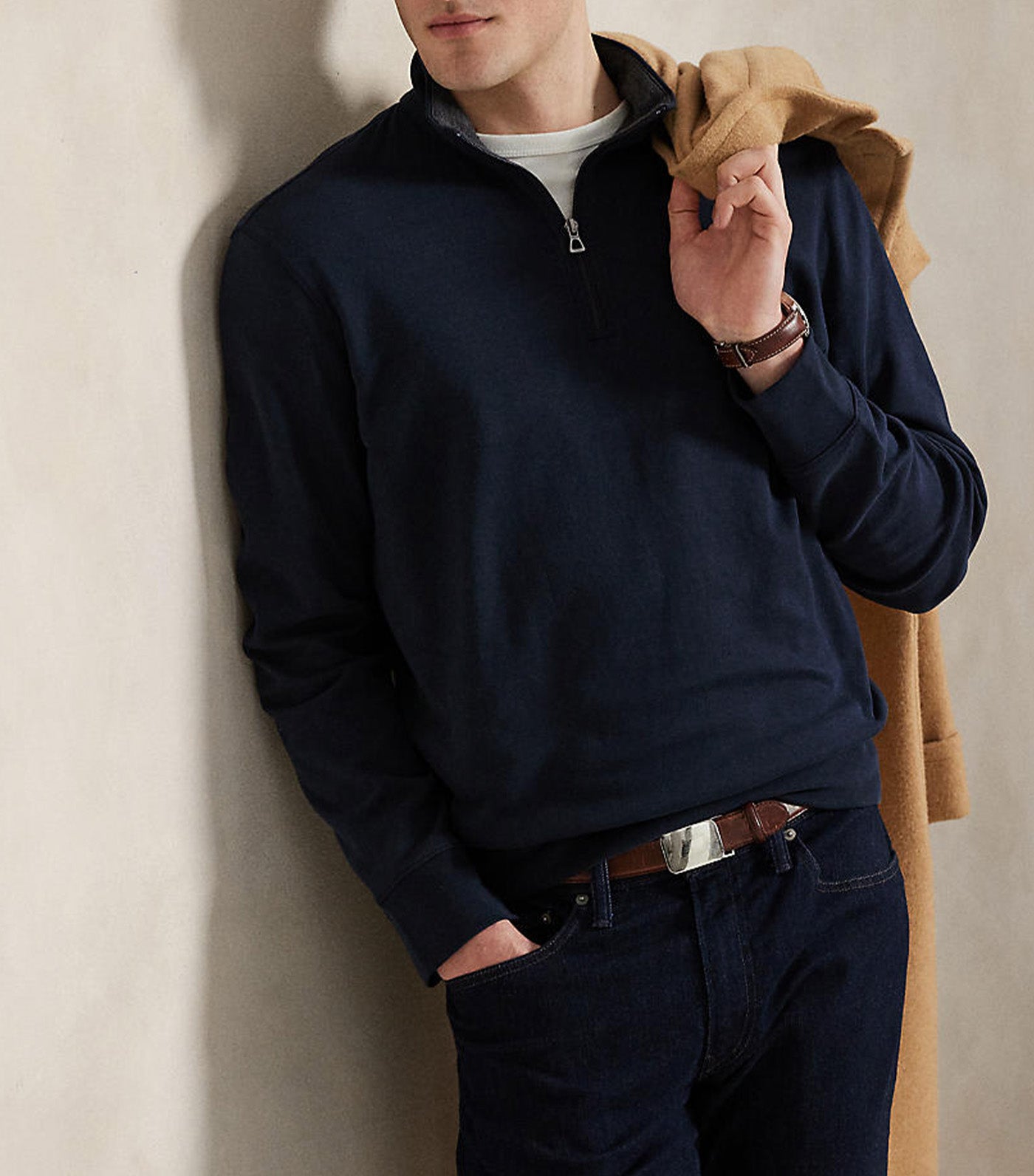 Luxury Jersey Quarter-Zip Pullover