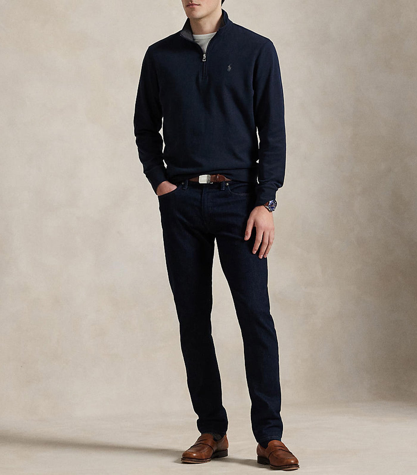 Luxury Jersey Quarter-Zip Pullover