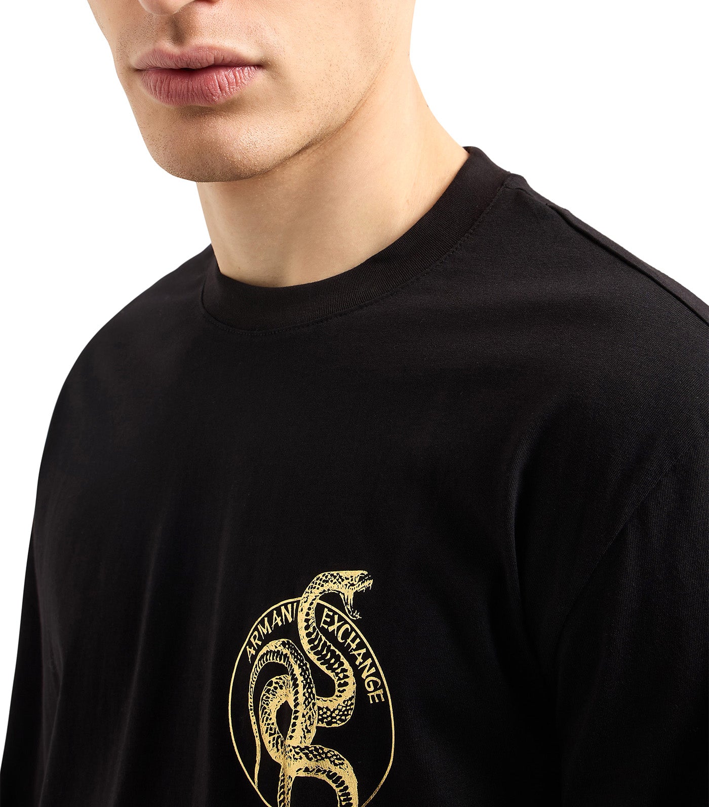 Regular Fit Long-Sleeved Jersey T-Shirt Black