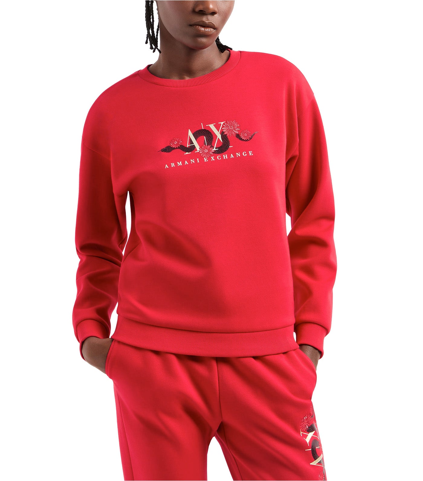 Embroidered Sweatshirt Red Liquorice
