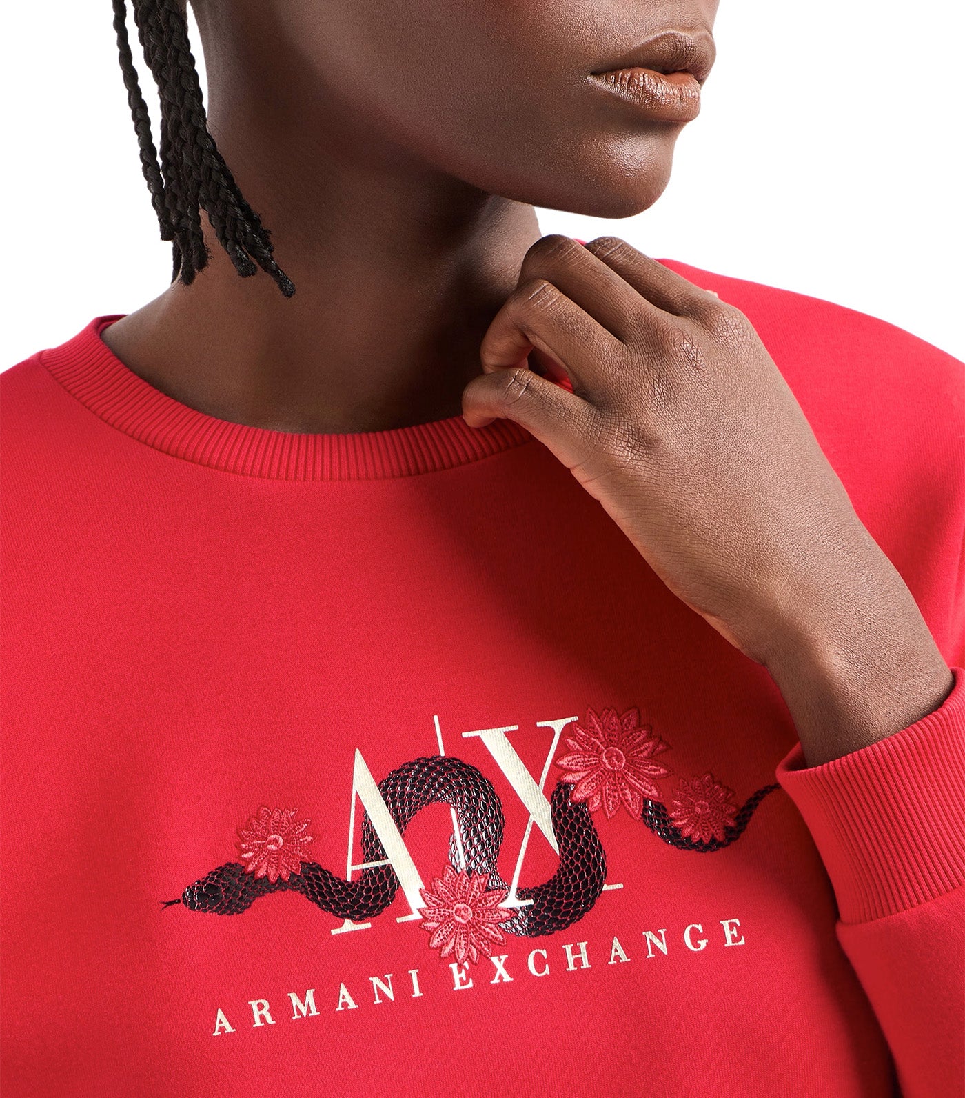 Embroidered Sweatshirt Red Liquorice