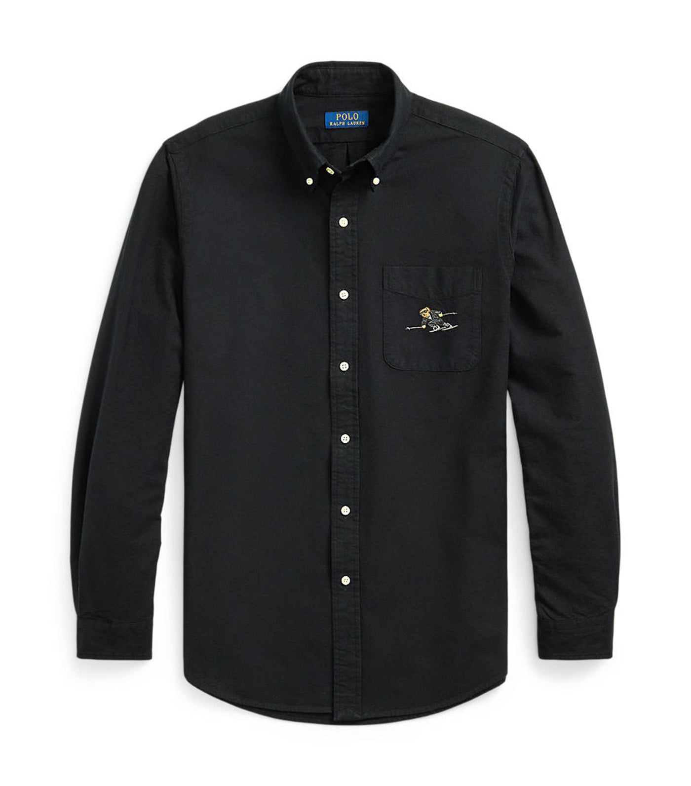 Men's Classic Fit Polo Bear Oxford Shirt Polo Black