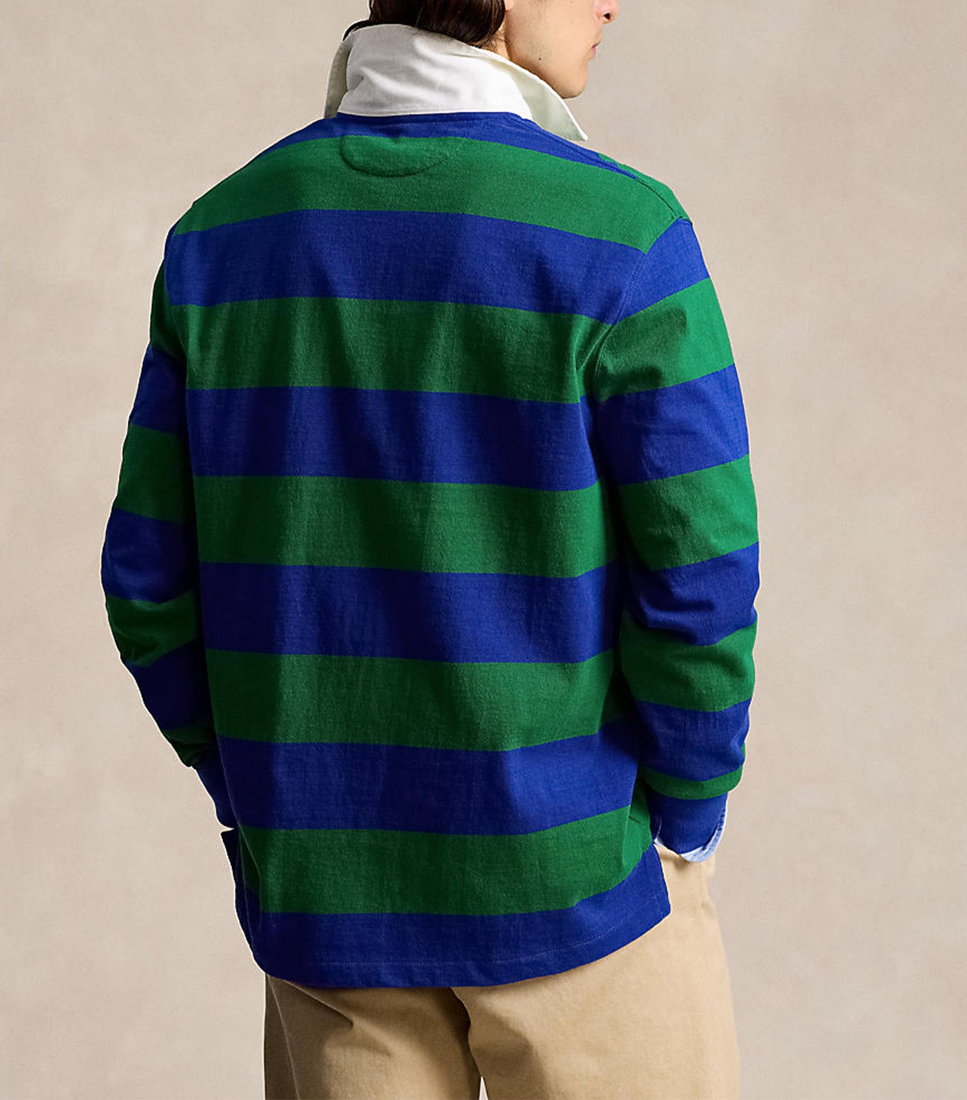 Men's The Iconic Rugby Shirt Athletic Green/Classic Azure