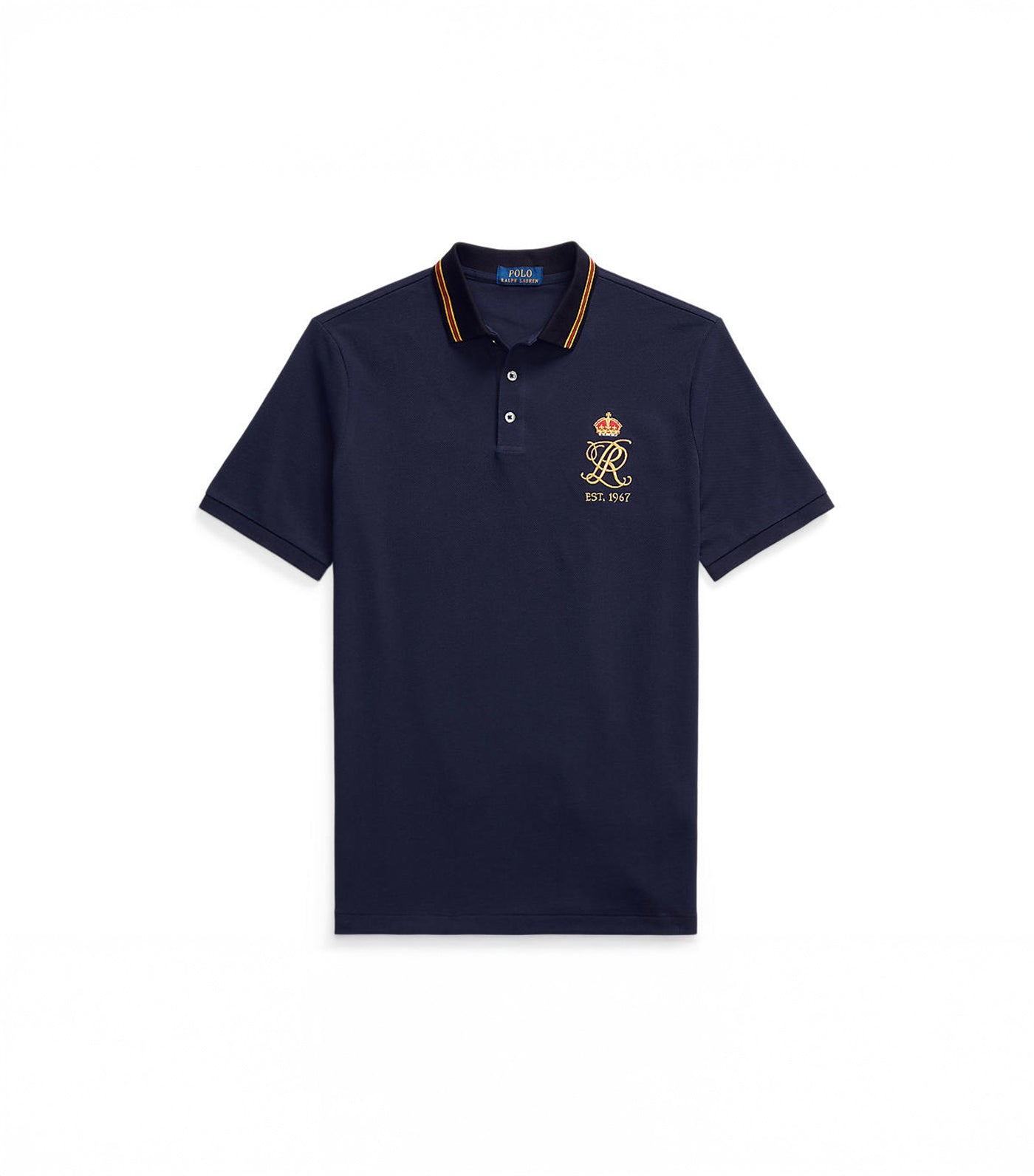 Men's Classic Fit Crest Mesh Polo Shirt RL Navy