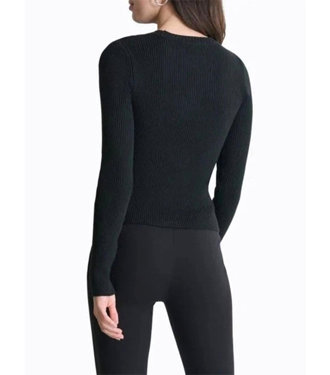 Long Sleeves Asymmetric Zipper Detail Sweater