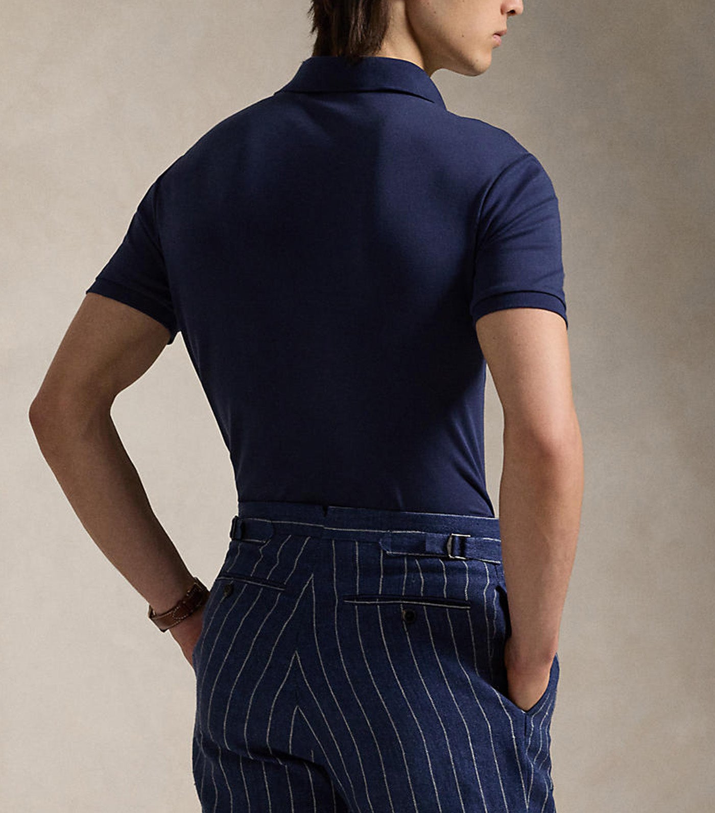 Men's Custom Slim Fit Soft Cotton Polo Shirt Refined Navy