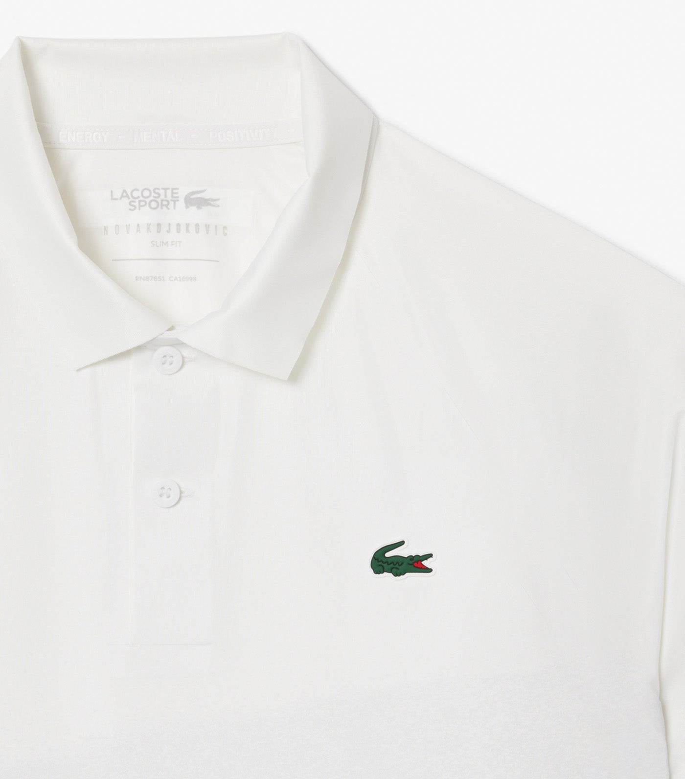 Lacoste Tennis x Novak Djokovic On Court Polo Shirt White