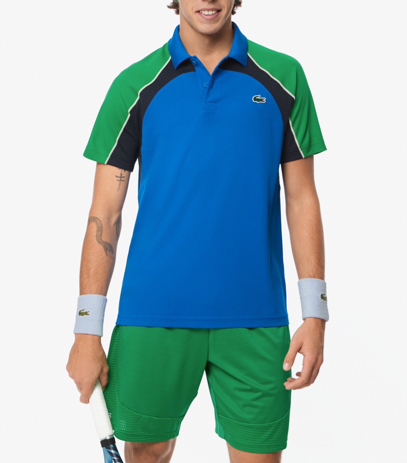 Ultra Dry Color-Block Tennis Polo Shirt Gipsy Blue/Calathea/Navy