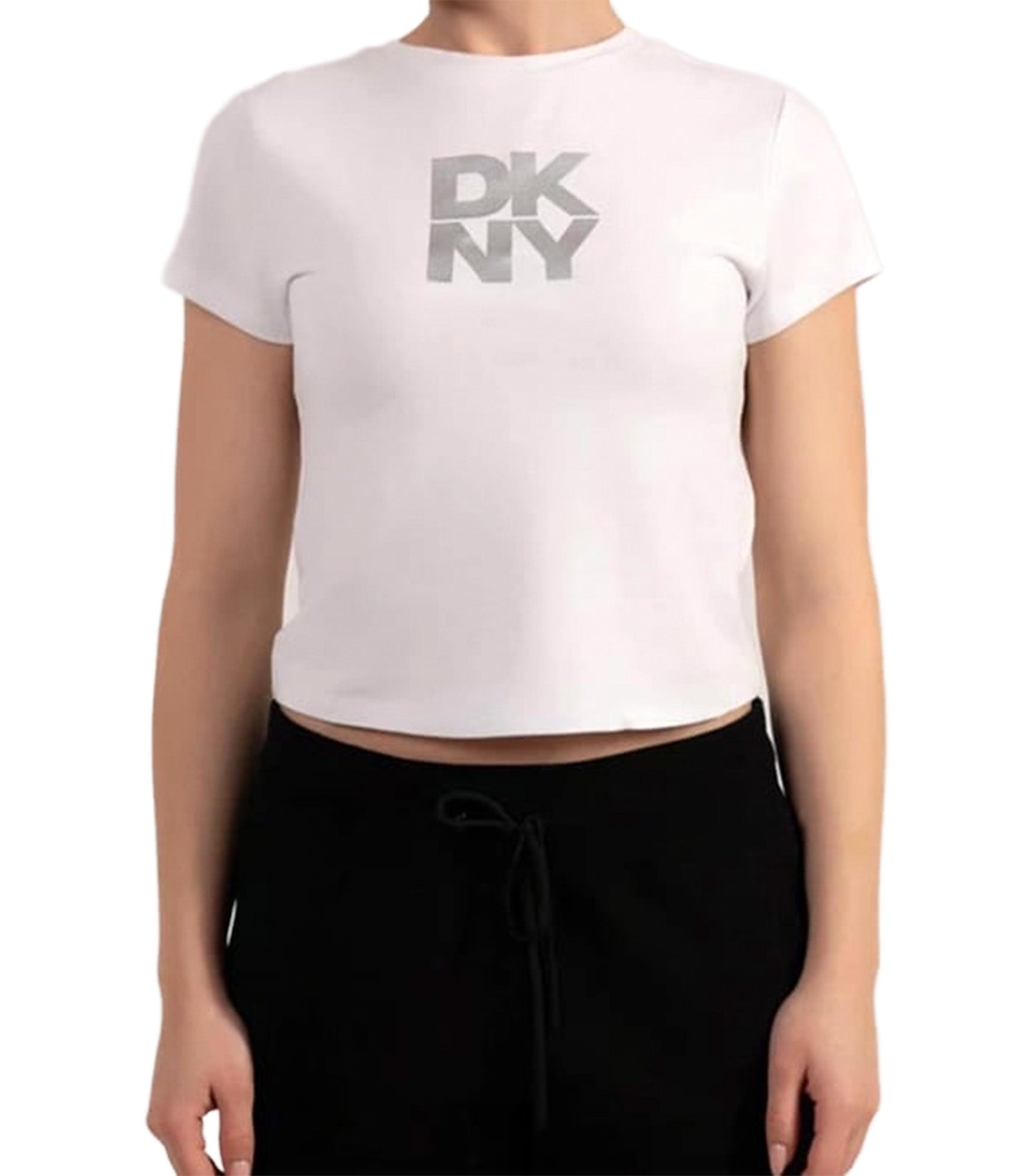 Foil LG Crop SS Tee White