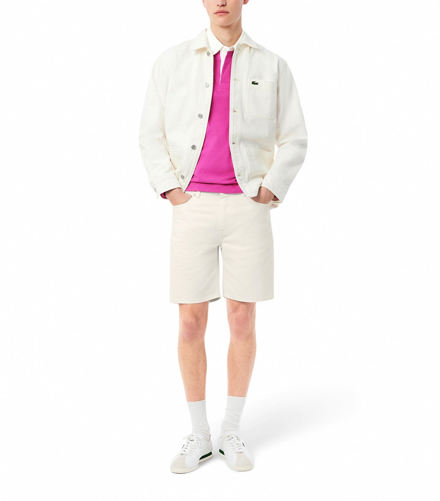 Straight Fit Denim Bermuda Shorts