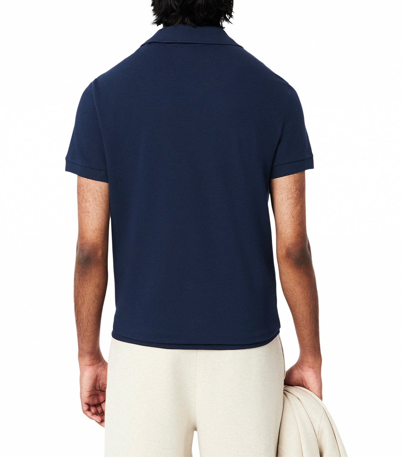 Classic Fit Open Neck Paris Polo Shirt Navy Blue