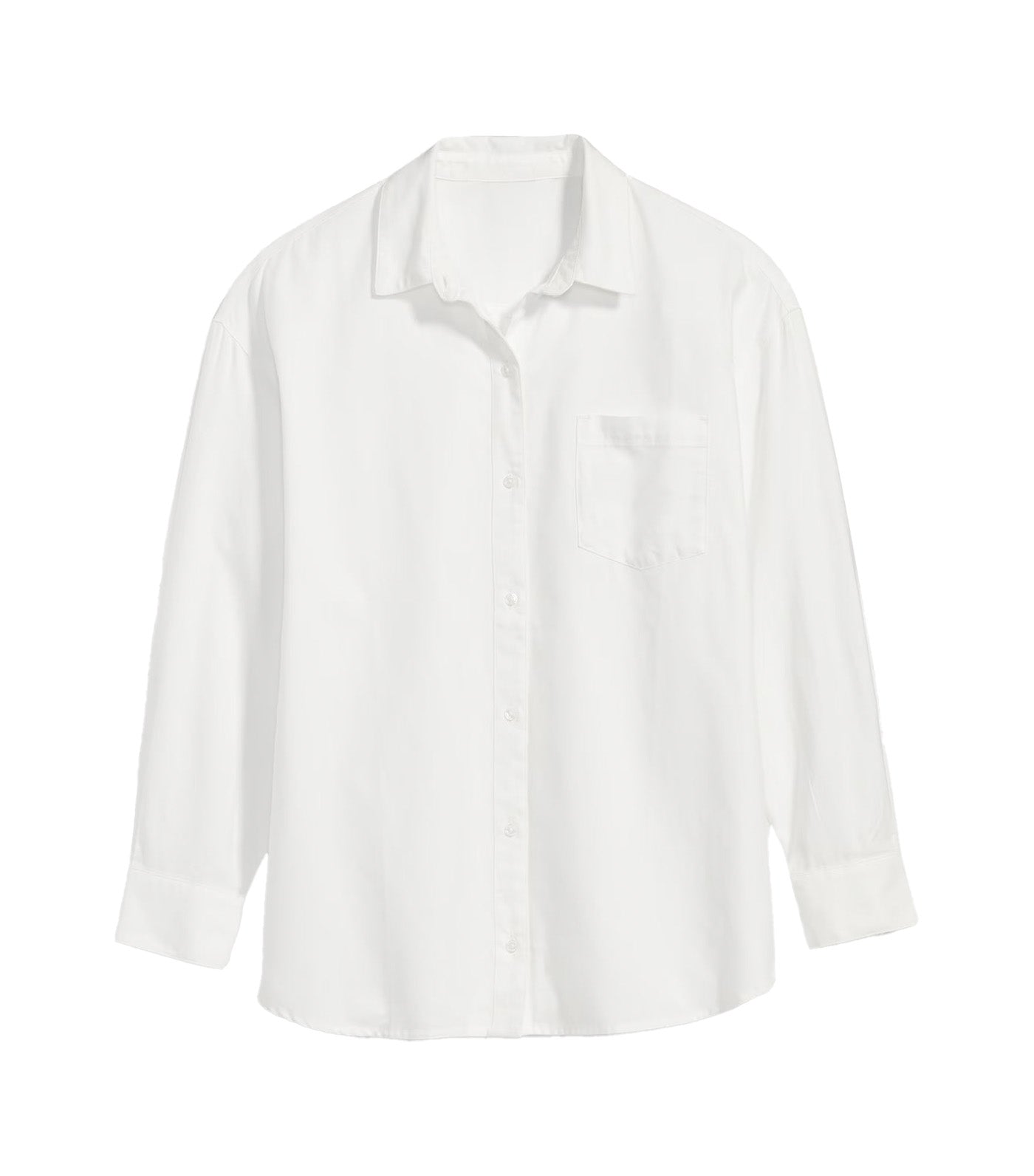 Old Navy Oversized Boyfriend Shirt for Women White Oxford