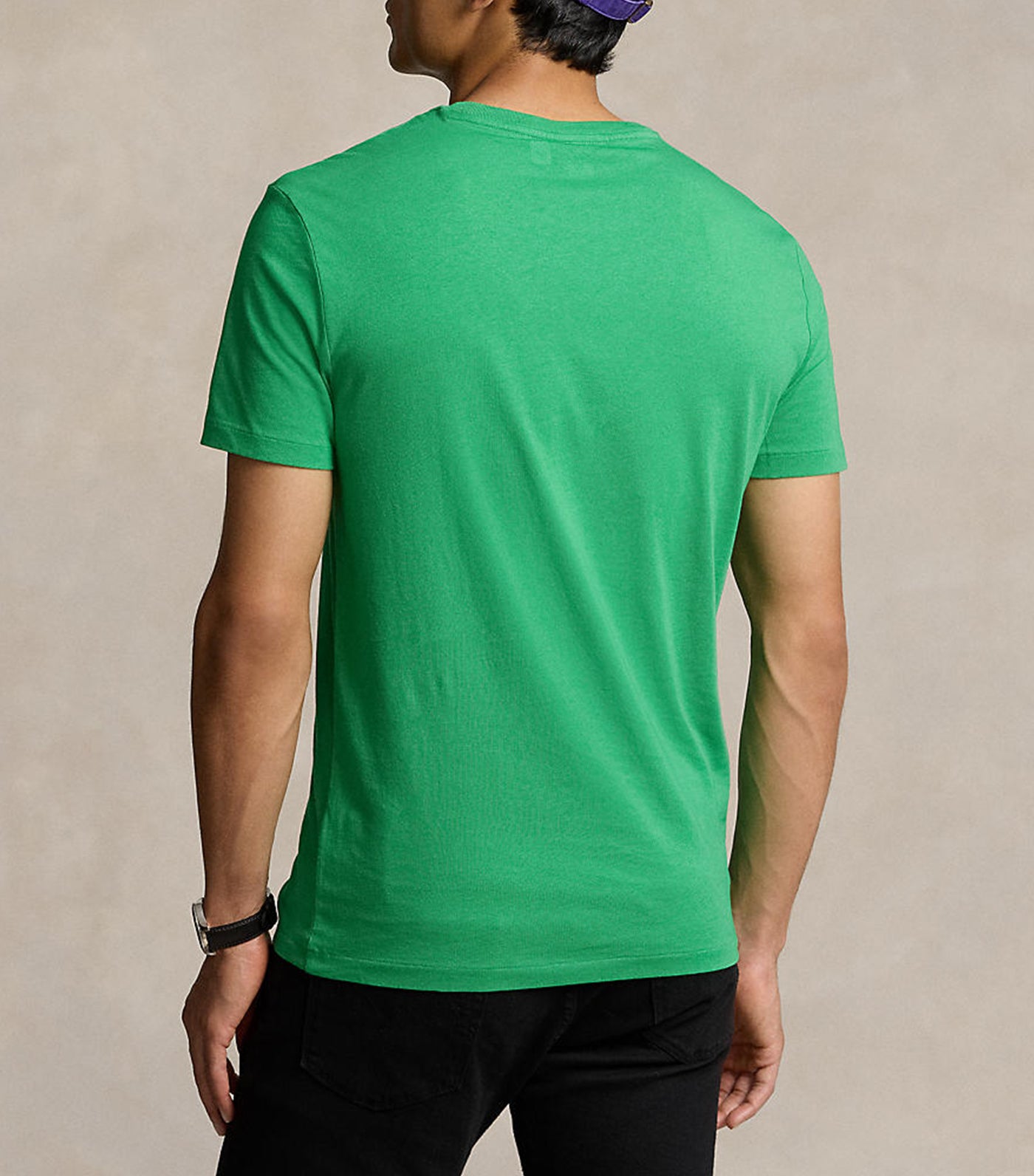 Men's Custom Slim Fit Jersey Crewneck T-Shirt Golf Green
