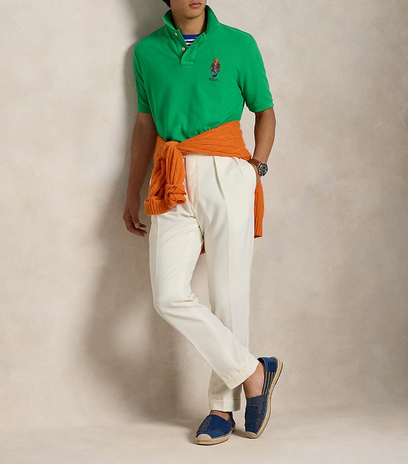 Men's Classic Fit Polo Bear Mesh Polo Shirt Summer Emerald Explorer Bear