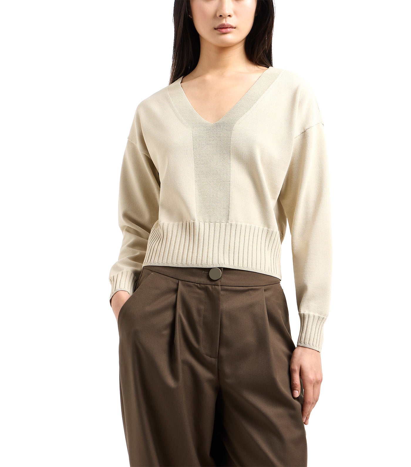 ASV Contrast Detail Sweater Mirage