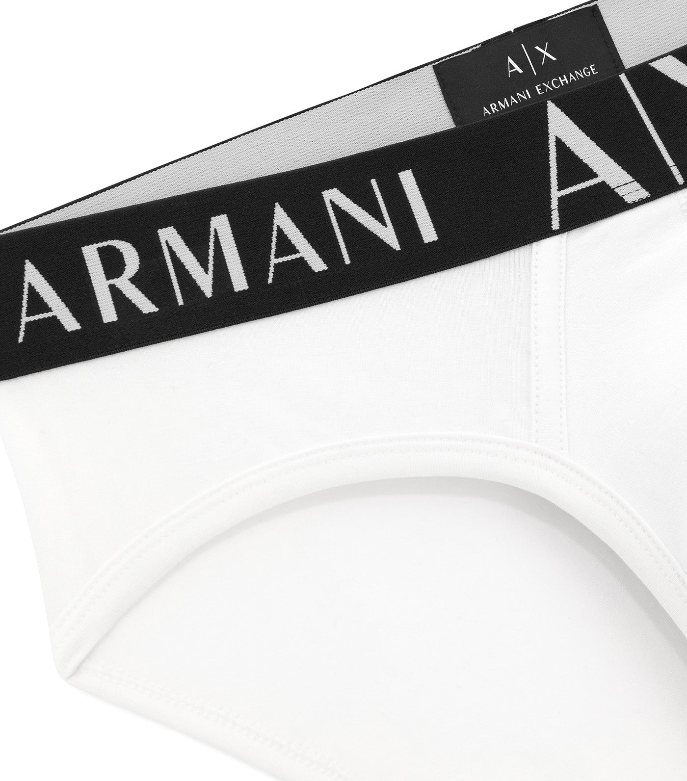 Armani Exchange Stretch Cotton Briefs Bianco