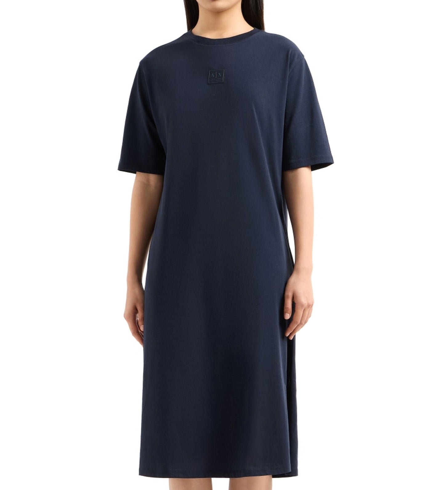 Armani Exchange Jersey Midi Dress Navy