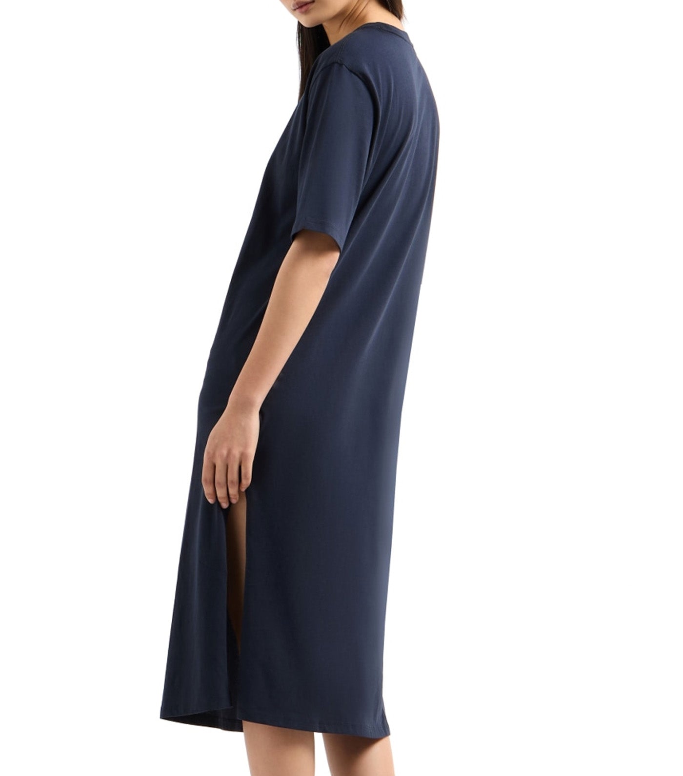 Armani Exchange Jersey Midi Dress Navy