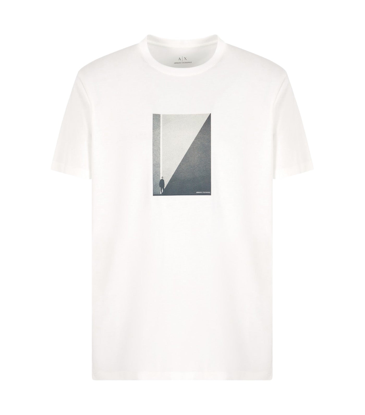 Armani Exchange Regular Fit T-Shirt with Photo Print Off White