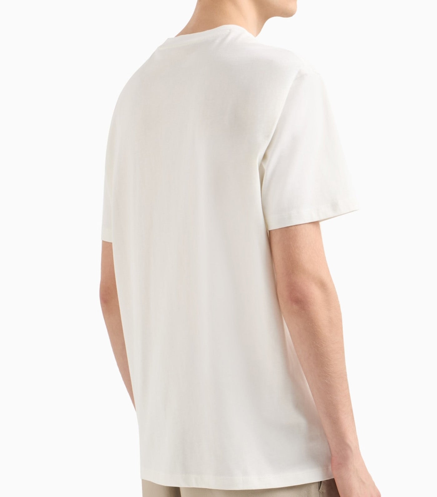 Armani Exchange Regular Fit T-Shirt with Photo Print Off White