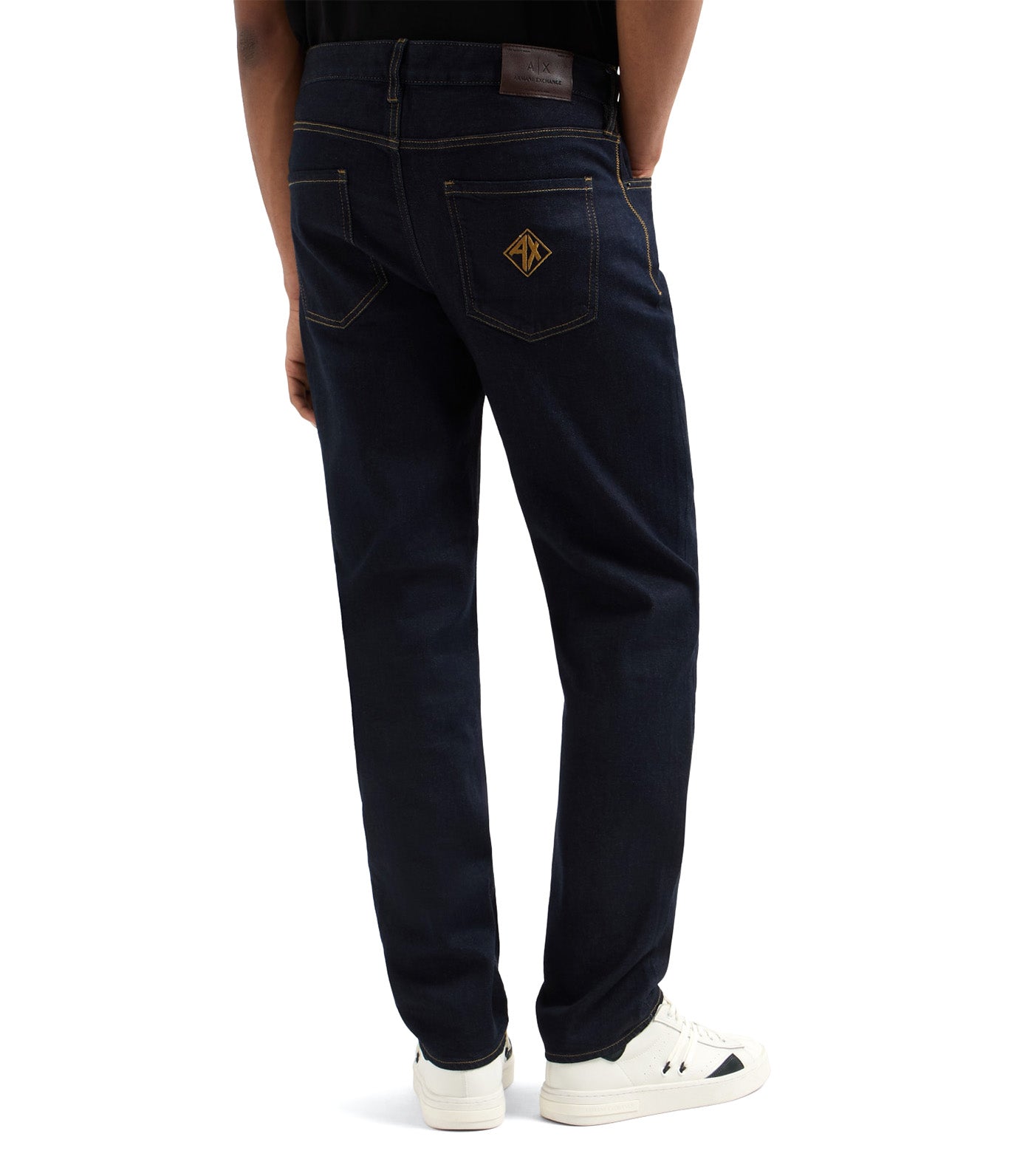 J13 Slim Fit Jeans with Contrast Stitching Blue Denim