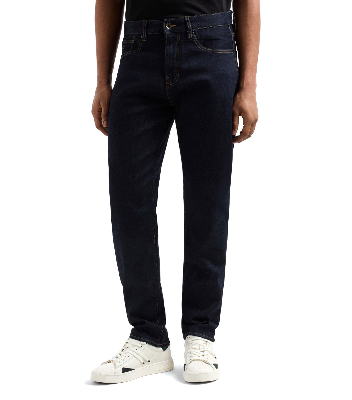 J13 Slim Fit Jeans with Contrast Stitching Blue Denim