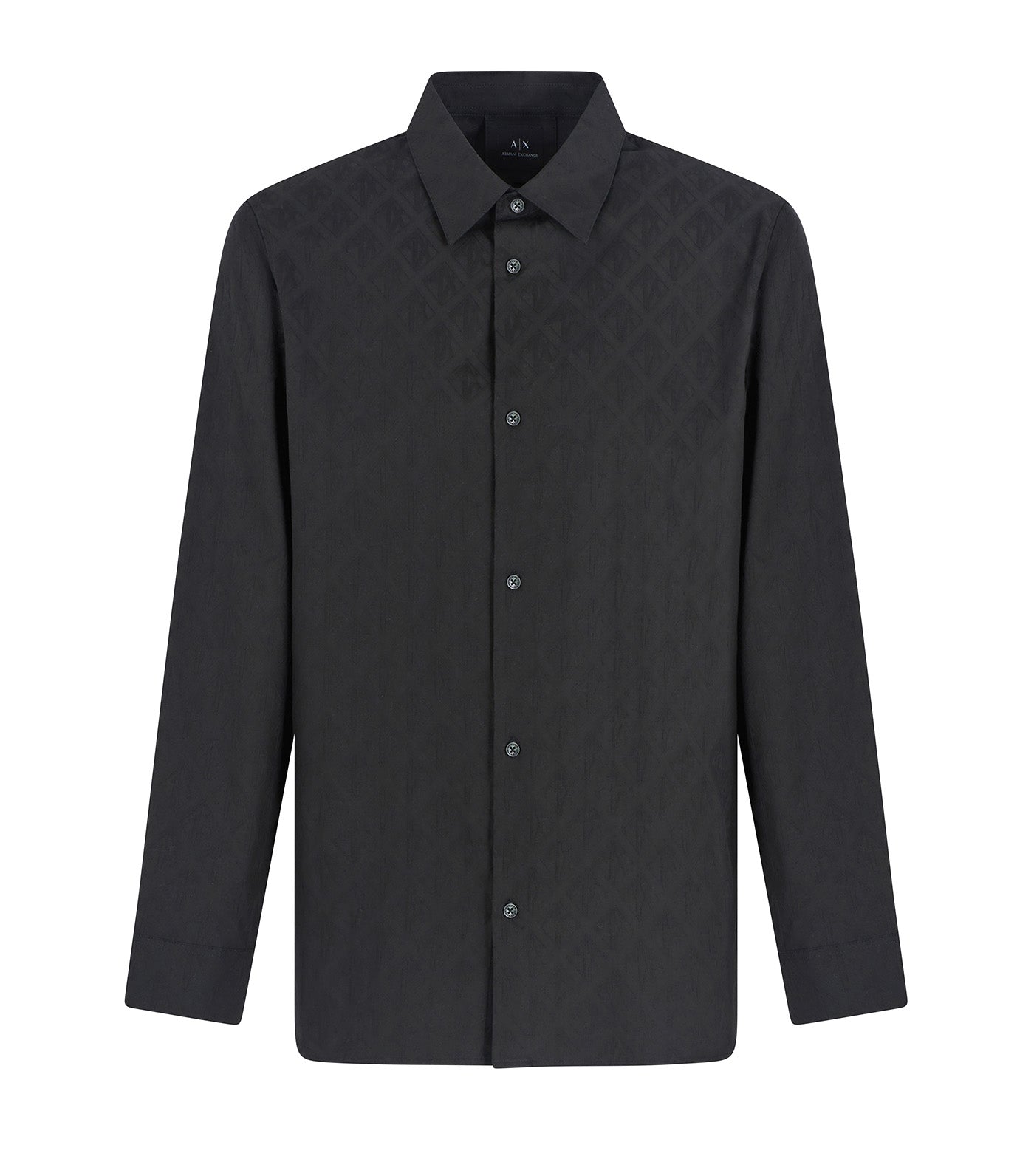 Regular Fit Cotton Shirt with Allover Logo Jet Set