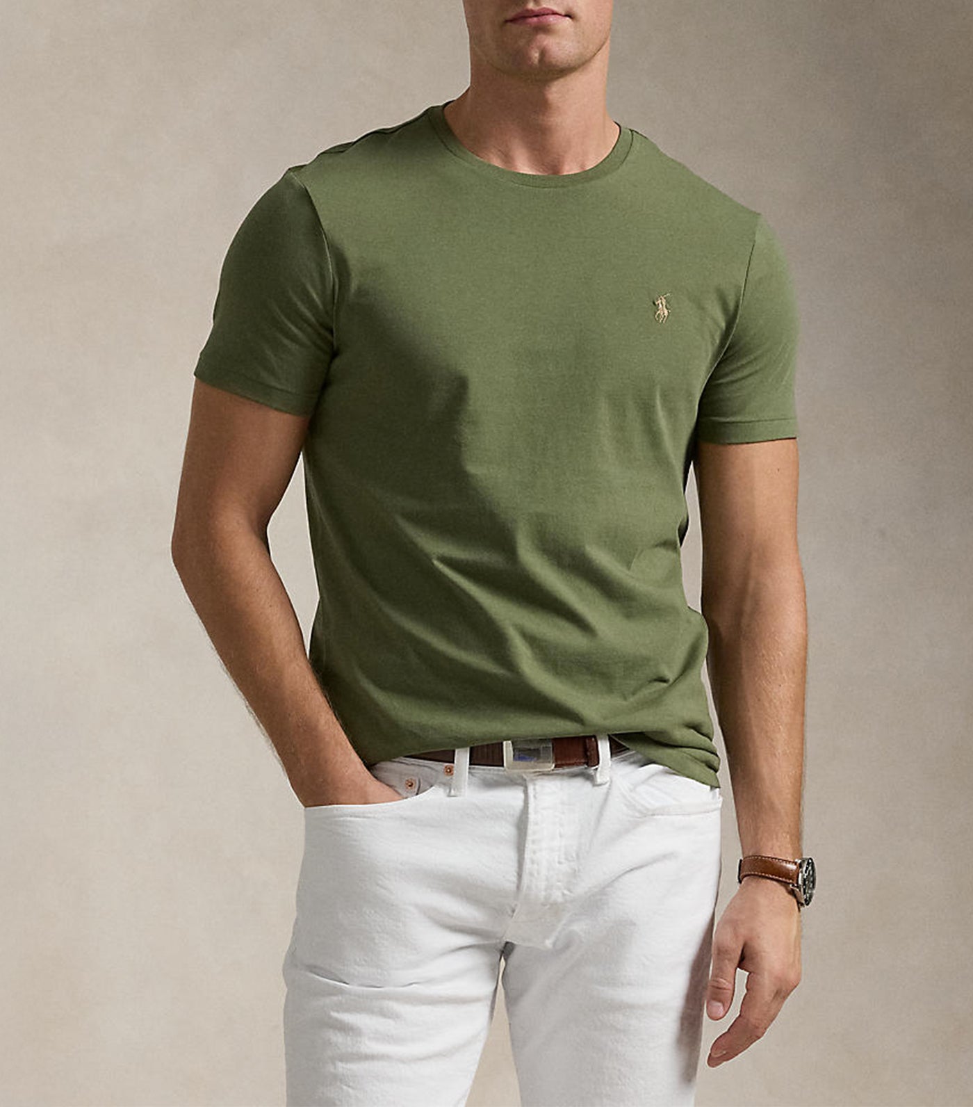 Men's Custom Slim Fit Jersey Crewneck T-Shirt