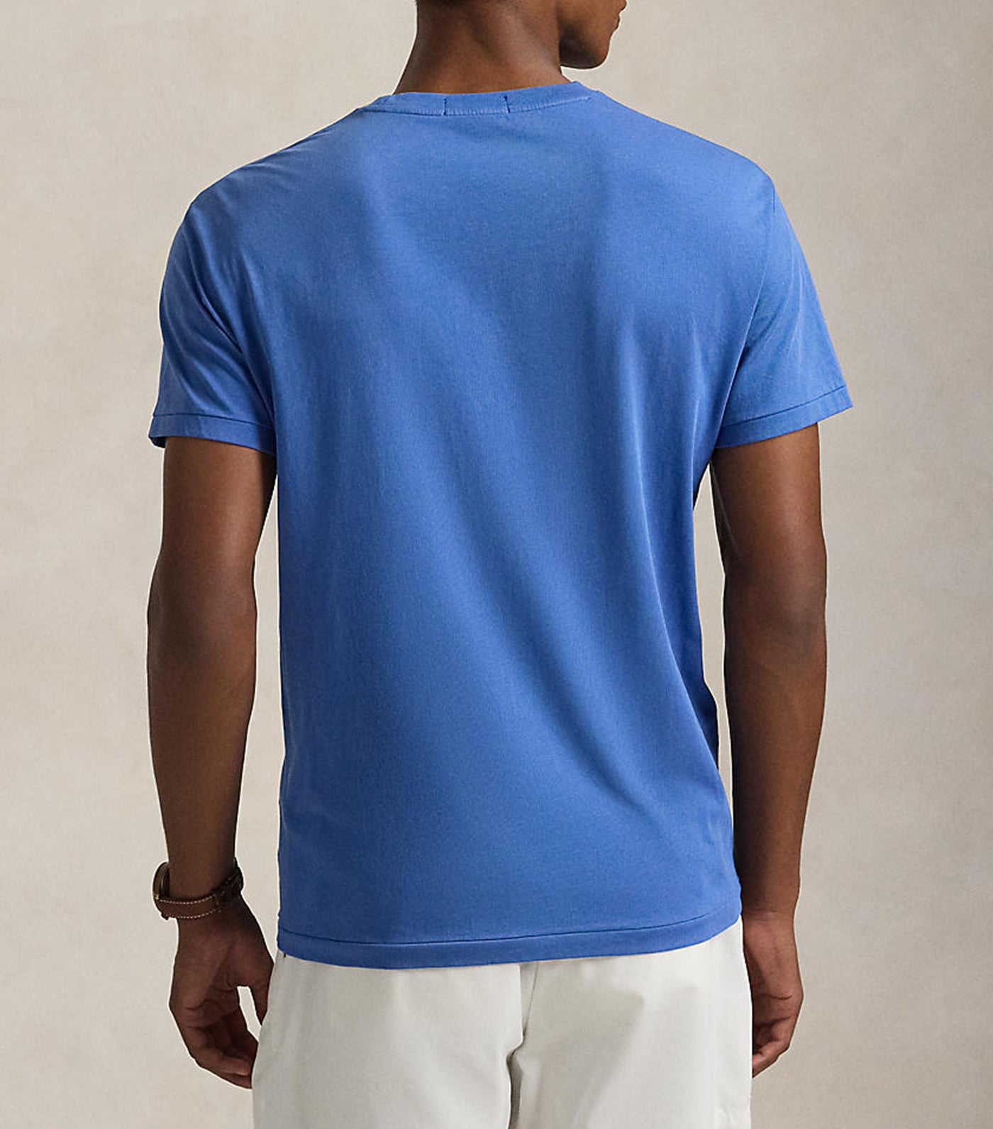 Men's Classic Fit Polo Bear Jersey T-Shirt Blue Satin Explorer Bear