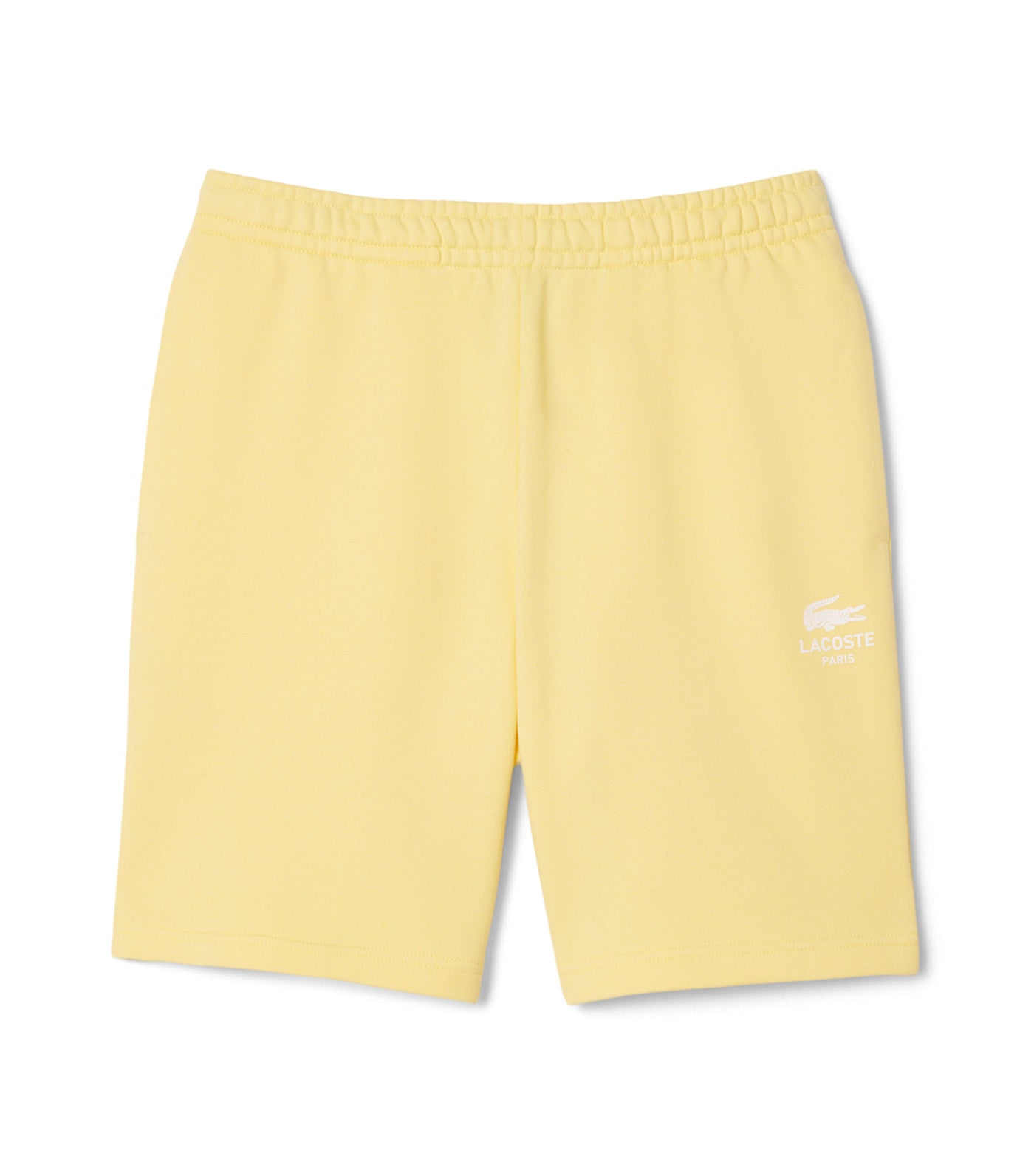 Printed Cotton Fleece Shorts Yellow