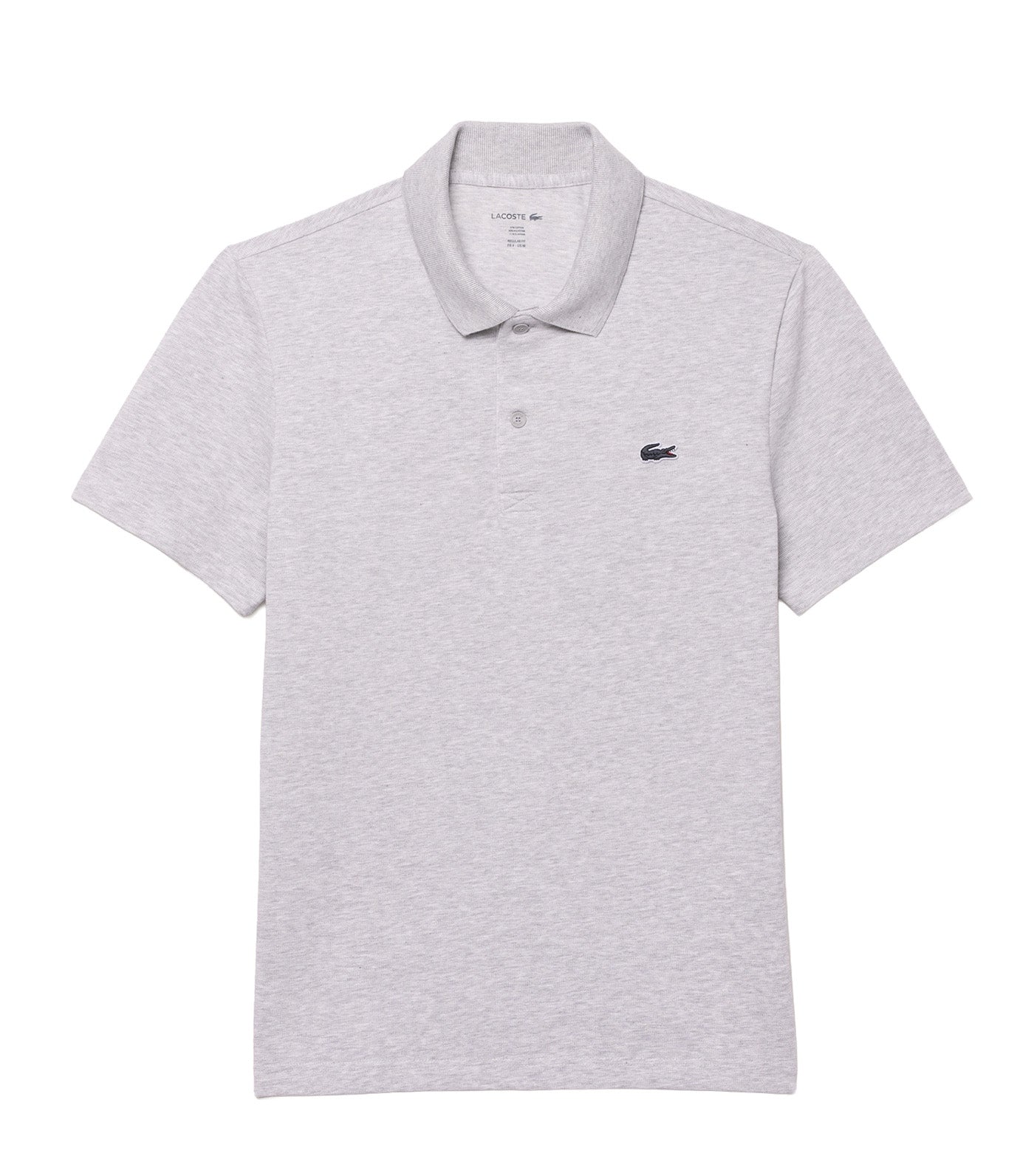 Regular Fit Cotton Polo Shirt Silver Chine