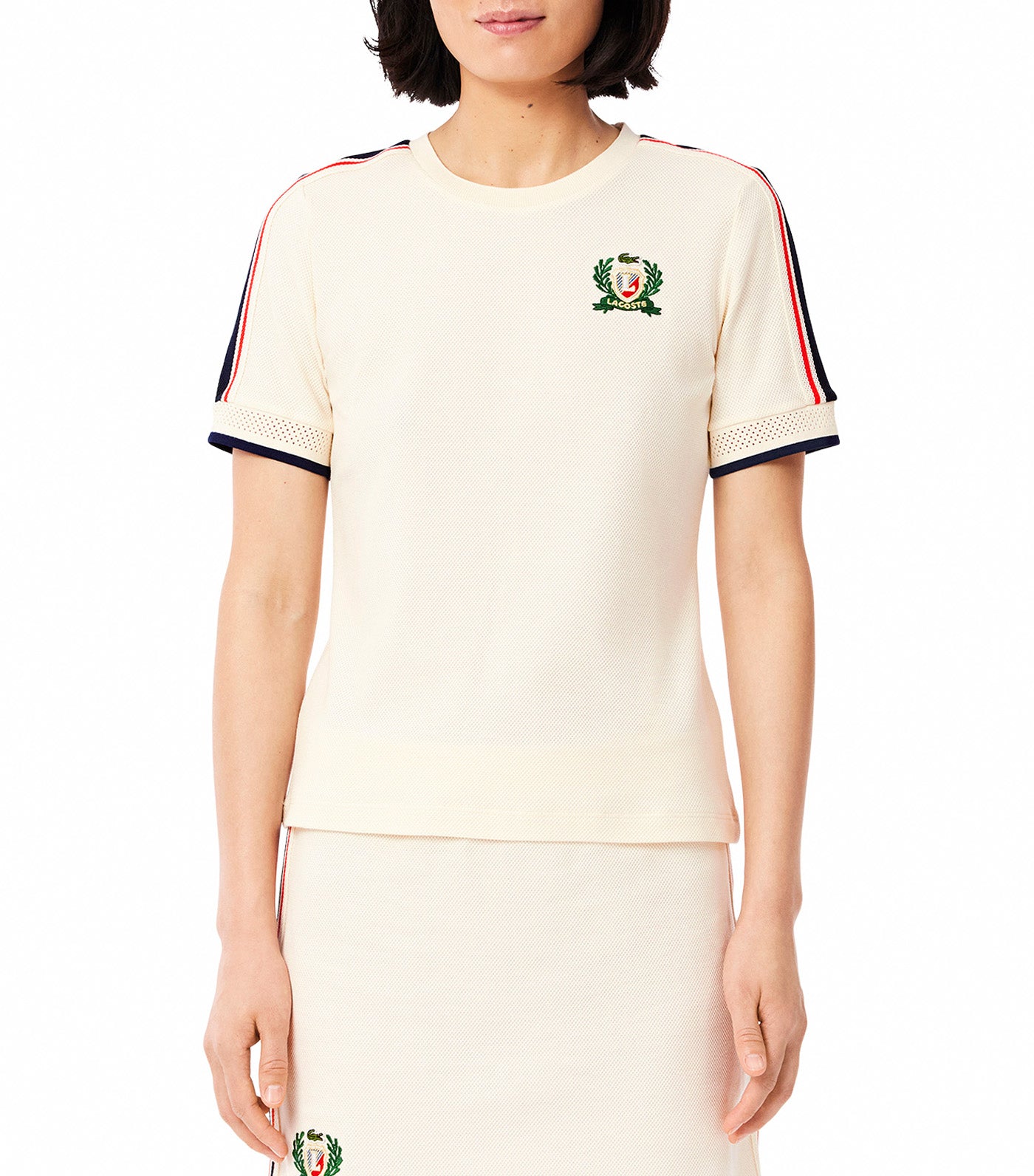 French Made Textured Piqué T-Shirt Lapland