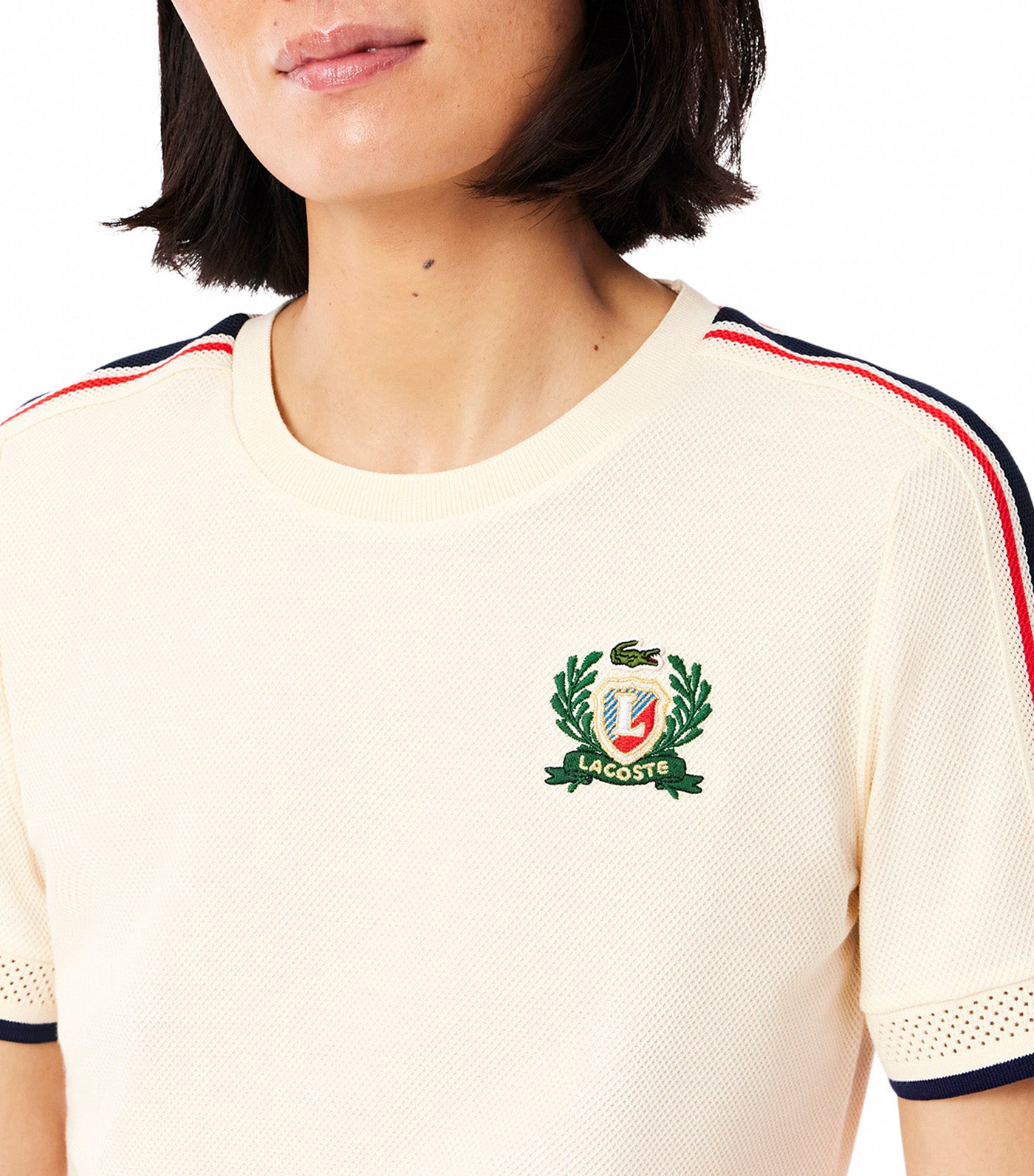 French Made Textured Piqué T-Shirt Lapland