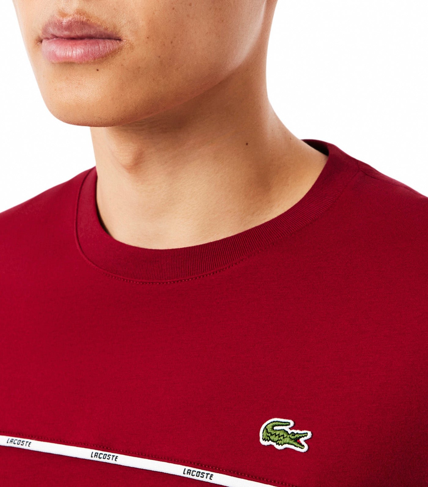 Lacoste Regular Fit Trim T-Shirt Bordeaux