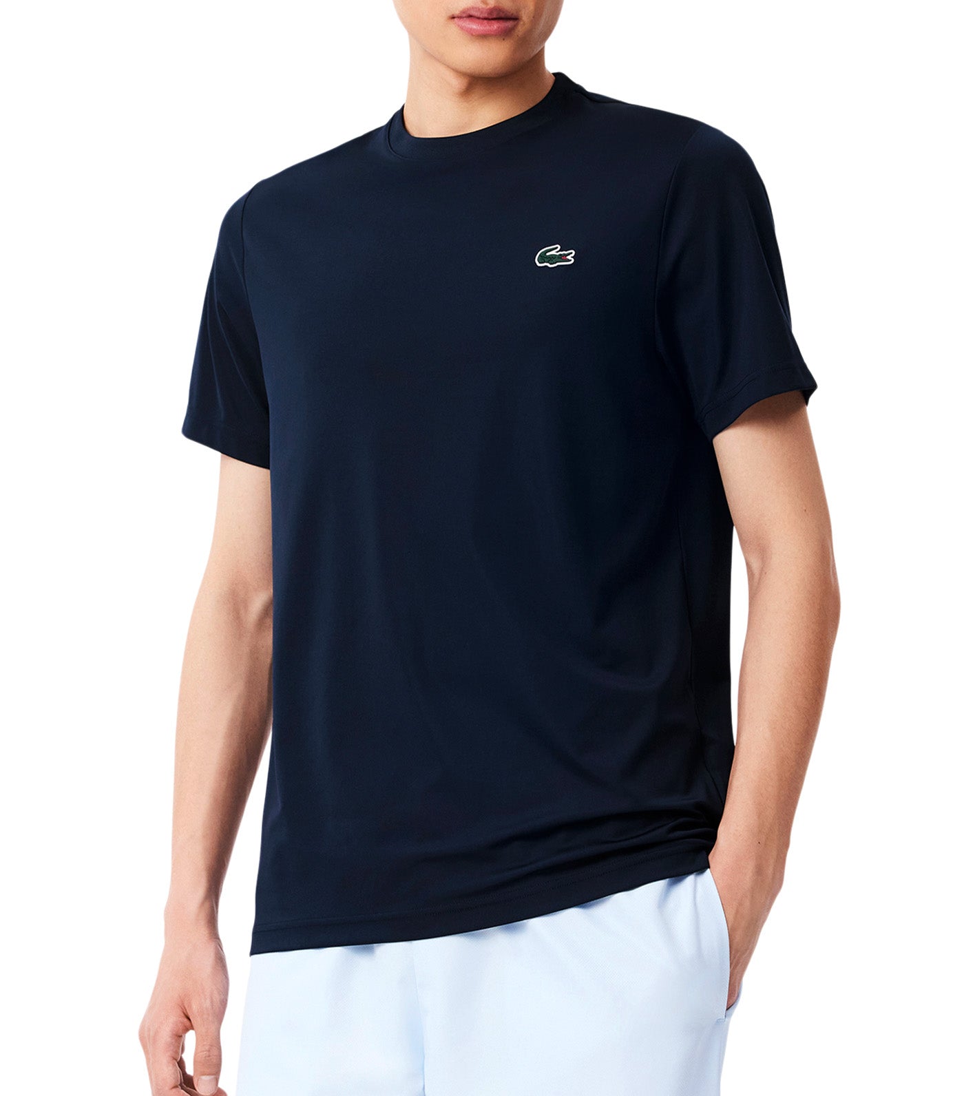 Lacoste UV Protect Lightweight Stretch Sport T-Shirt Navy Blue