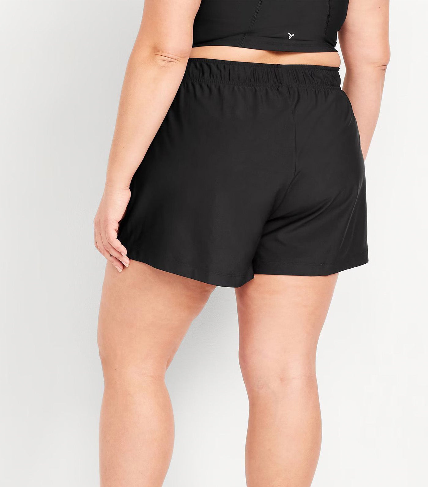 Old Navy High-Waisted PowerSoft Shorts 3.5in Inseam Black Jack