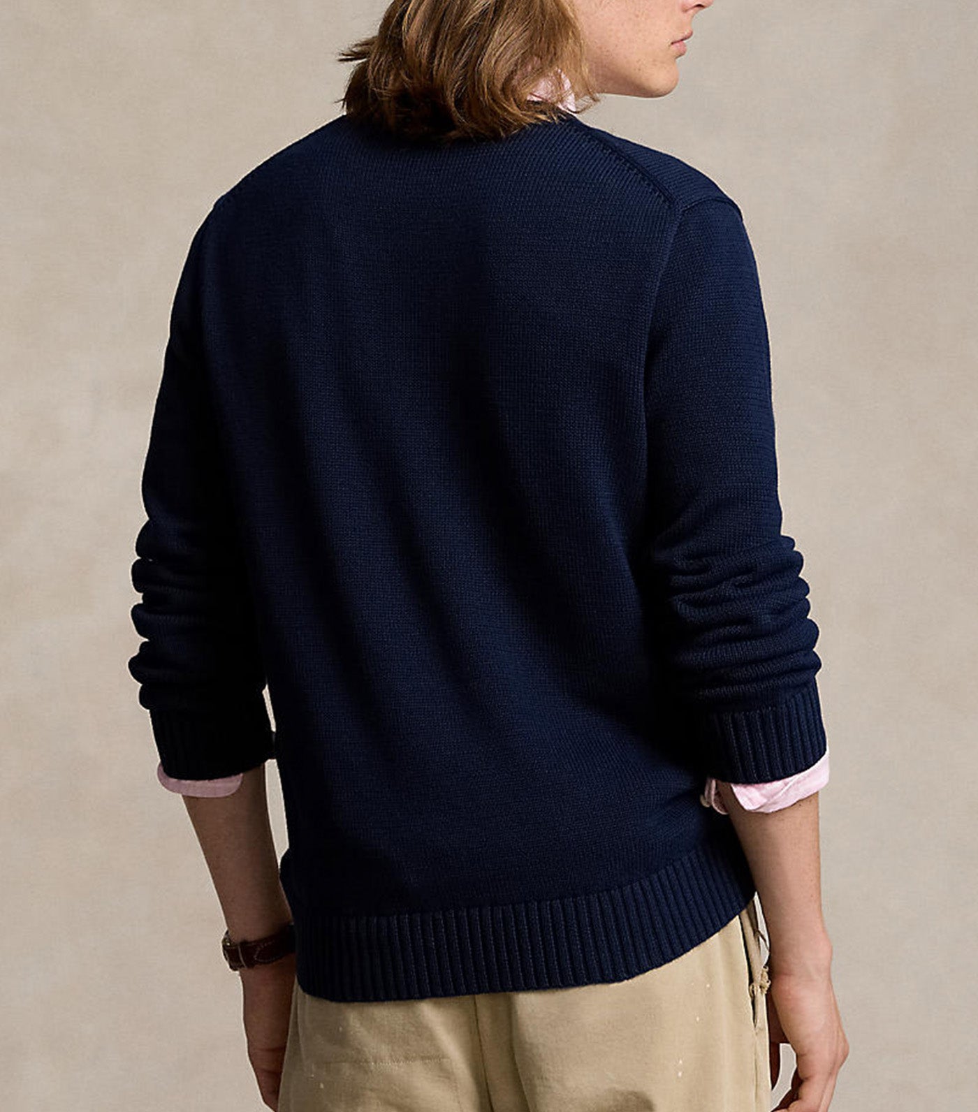 Men's Cotton Crewneck Sweater Hunter Navy