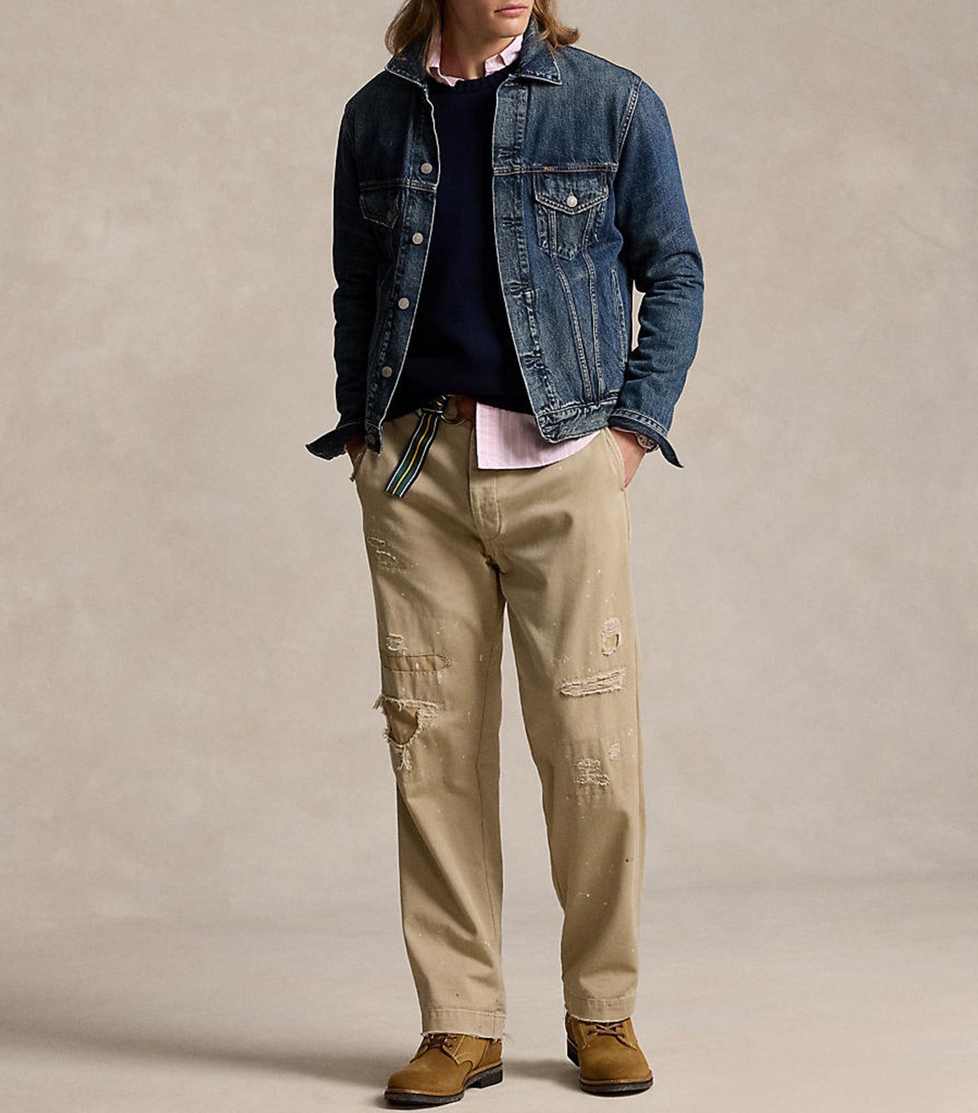 Men's Cotton Crewneck Sweater Hunter Navy