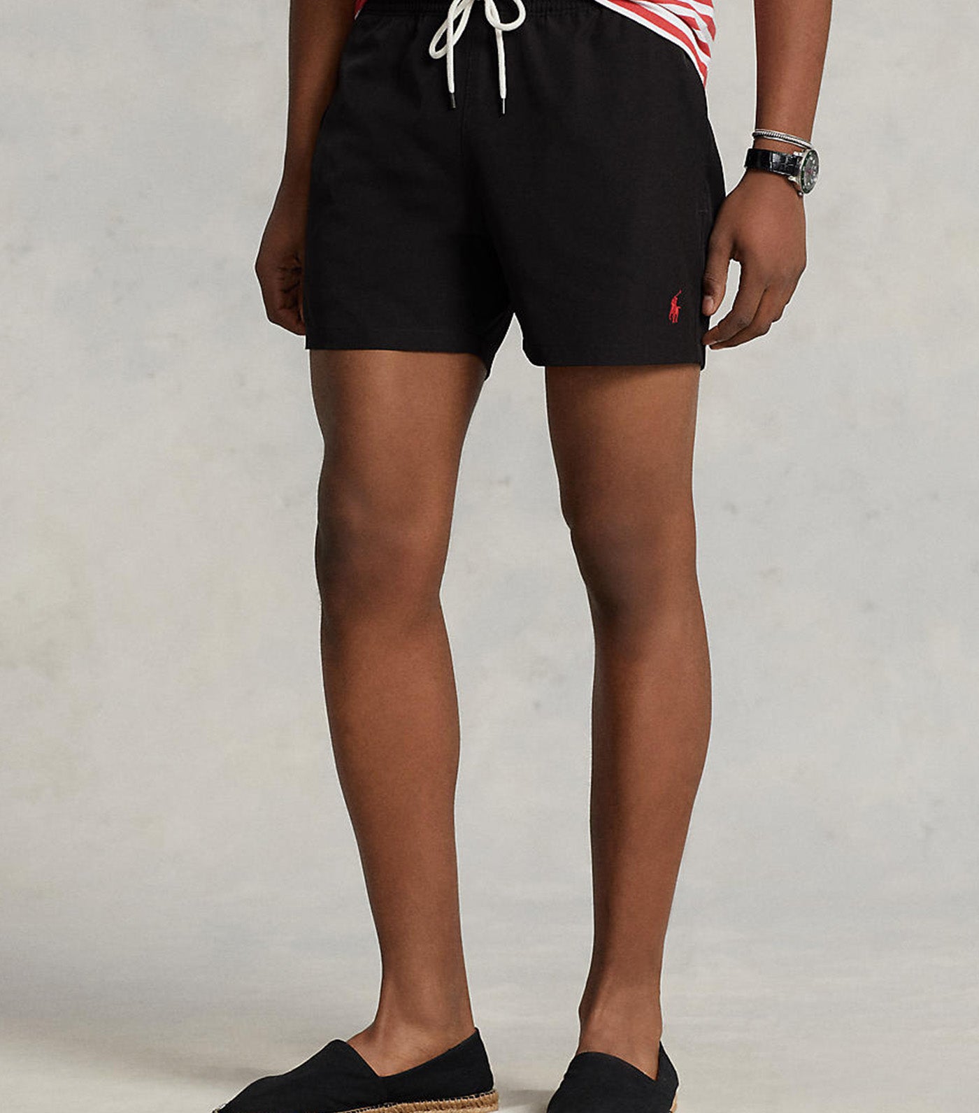 Men's 5.75-Inch Traveler Classic Swim Trunk Polo Black