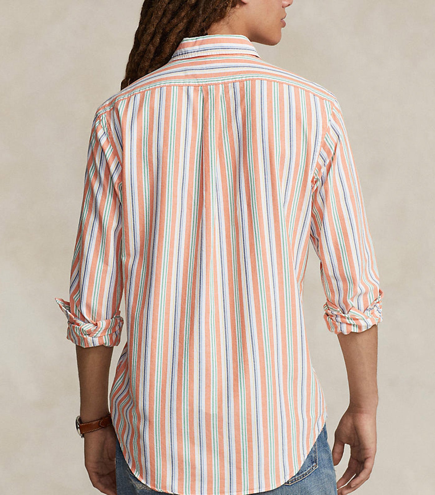 Men's Custom Fit Striped Oxford Shirt