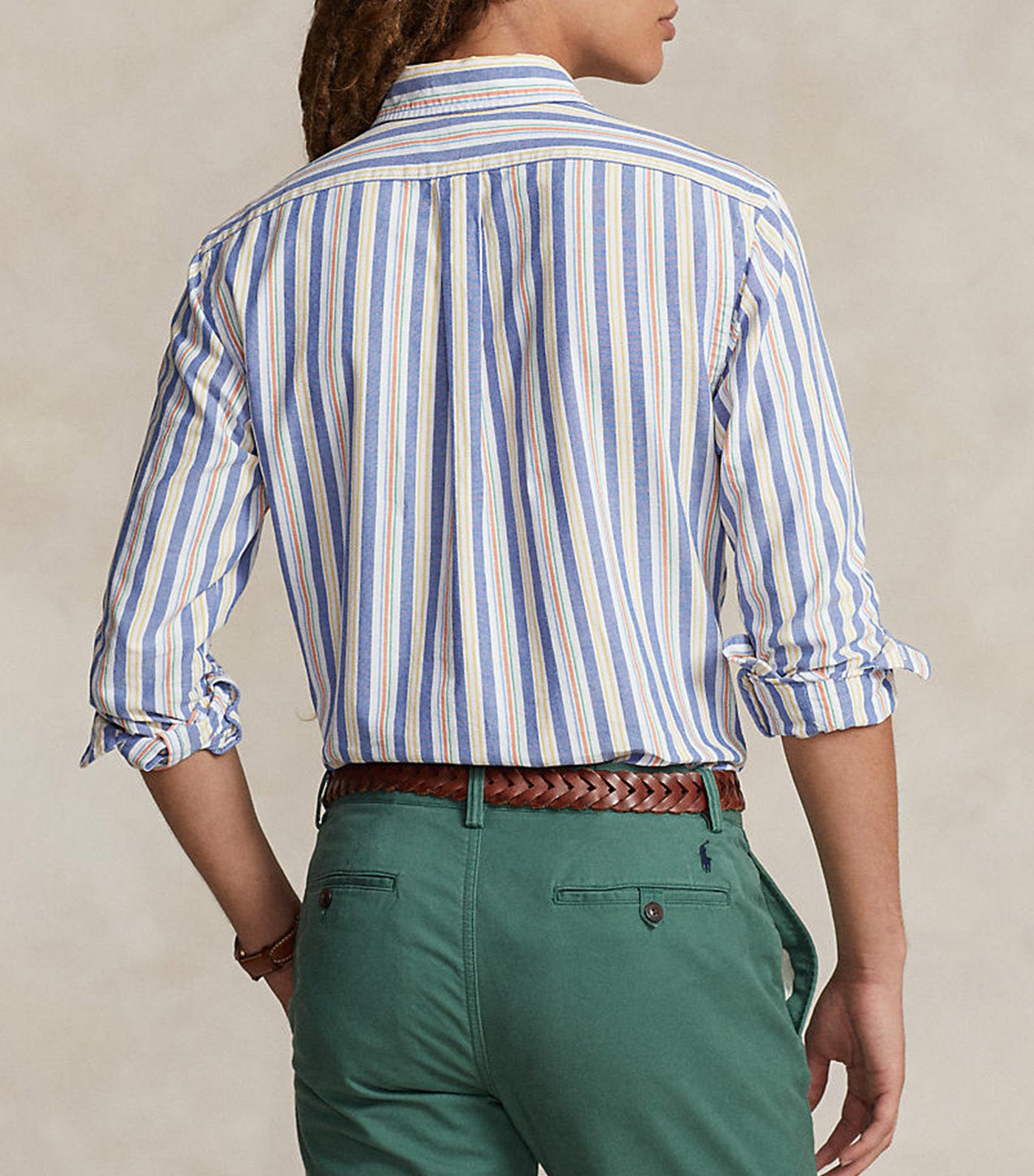 Men's Custom Fit Striped Oxford Shirt