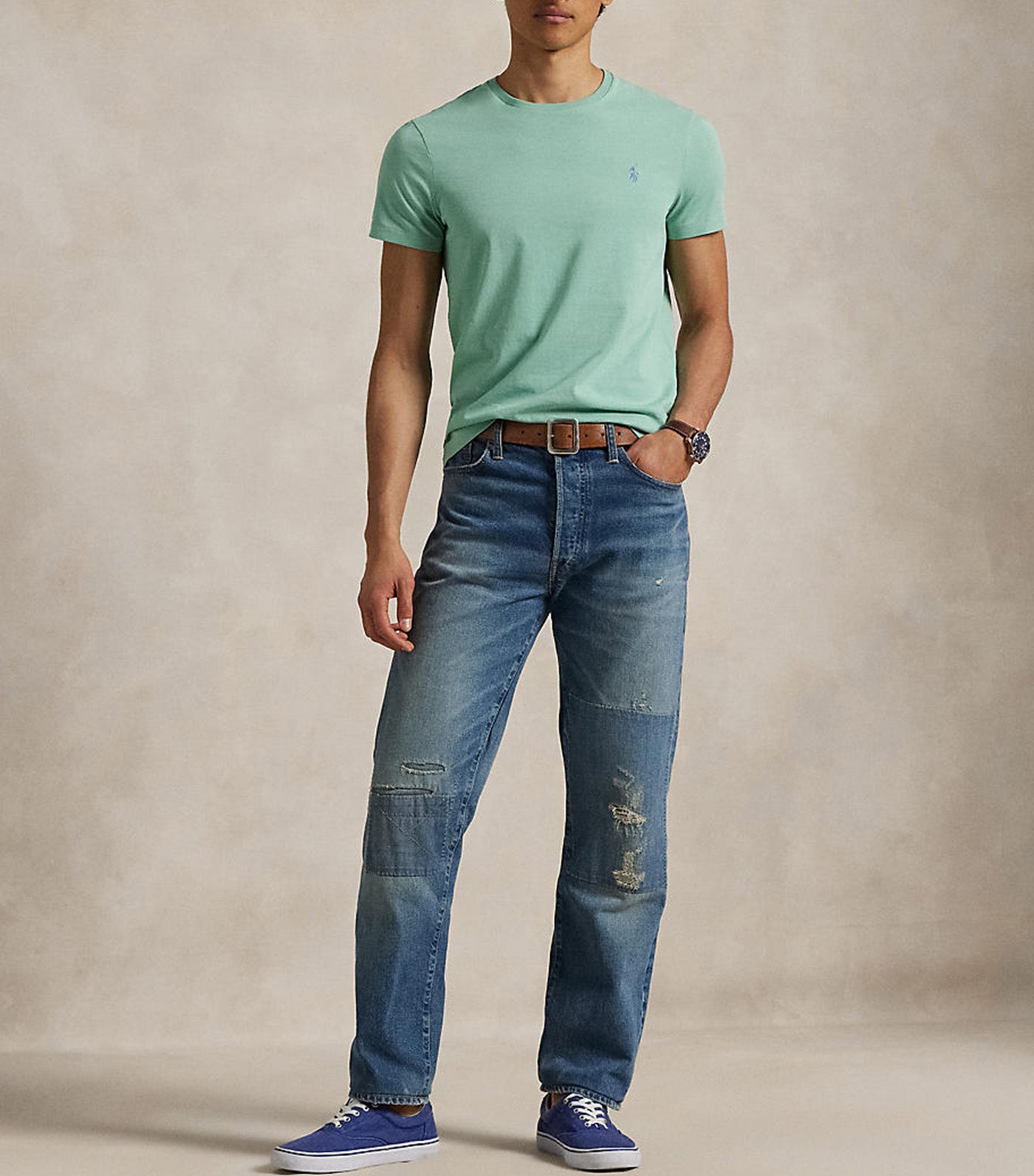 Men's Custom Slim Fit Jersey Crewneck T-Shirt