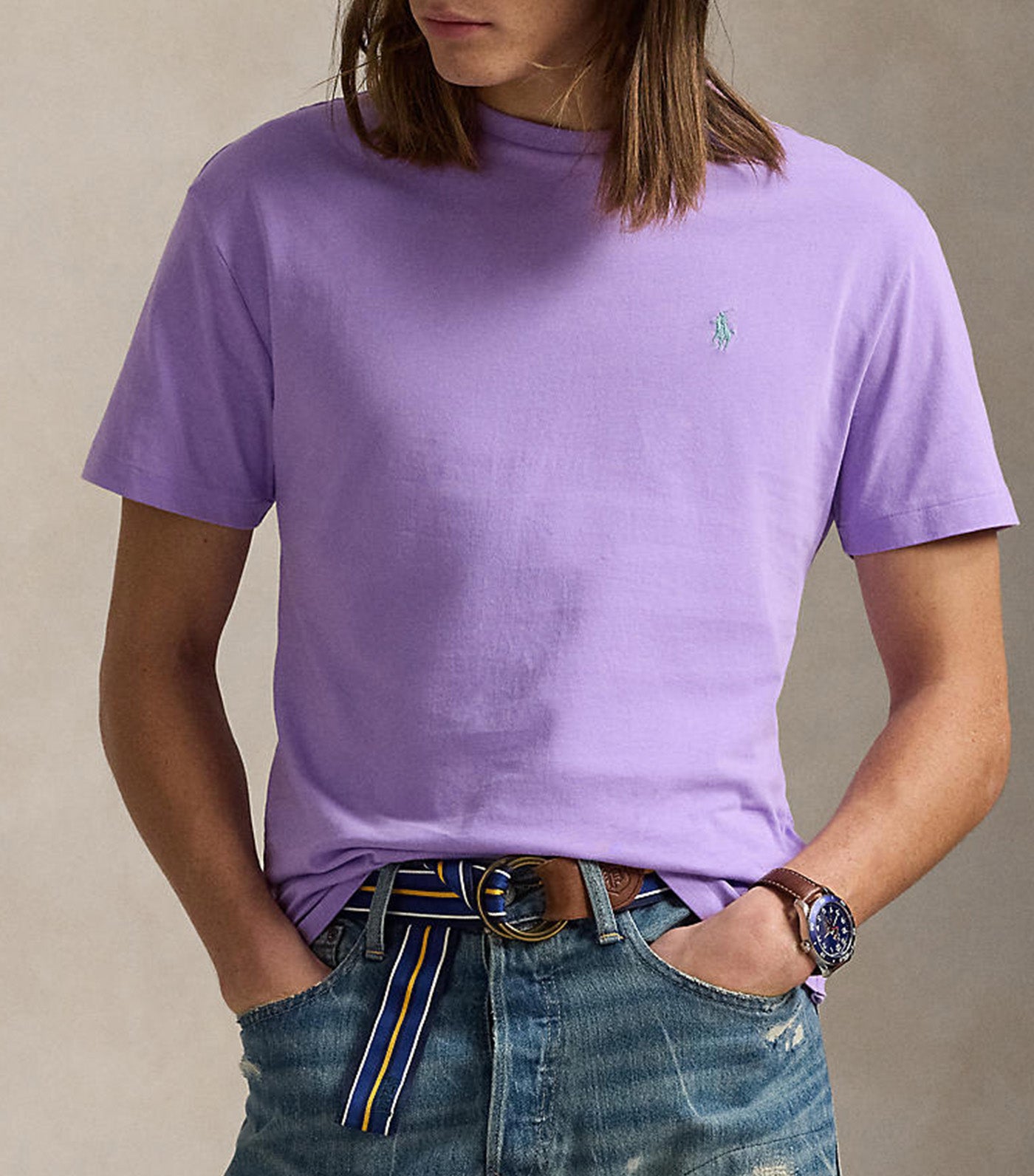 Men's Custom Slim Fit Jersey Crewneck T-Shirt