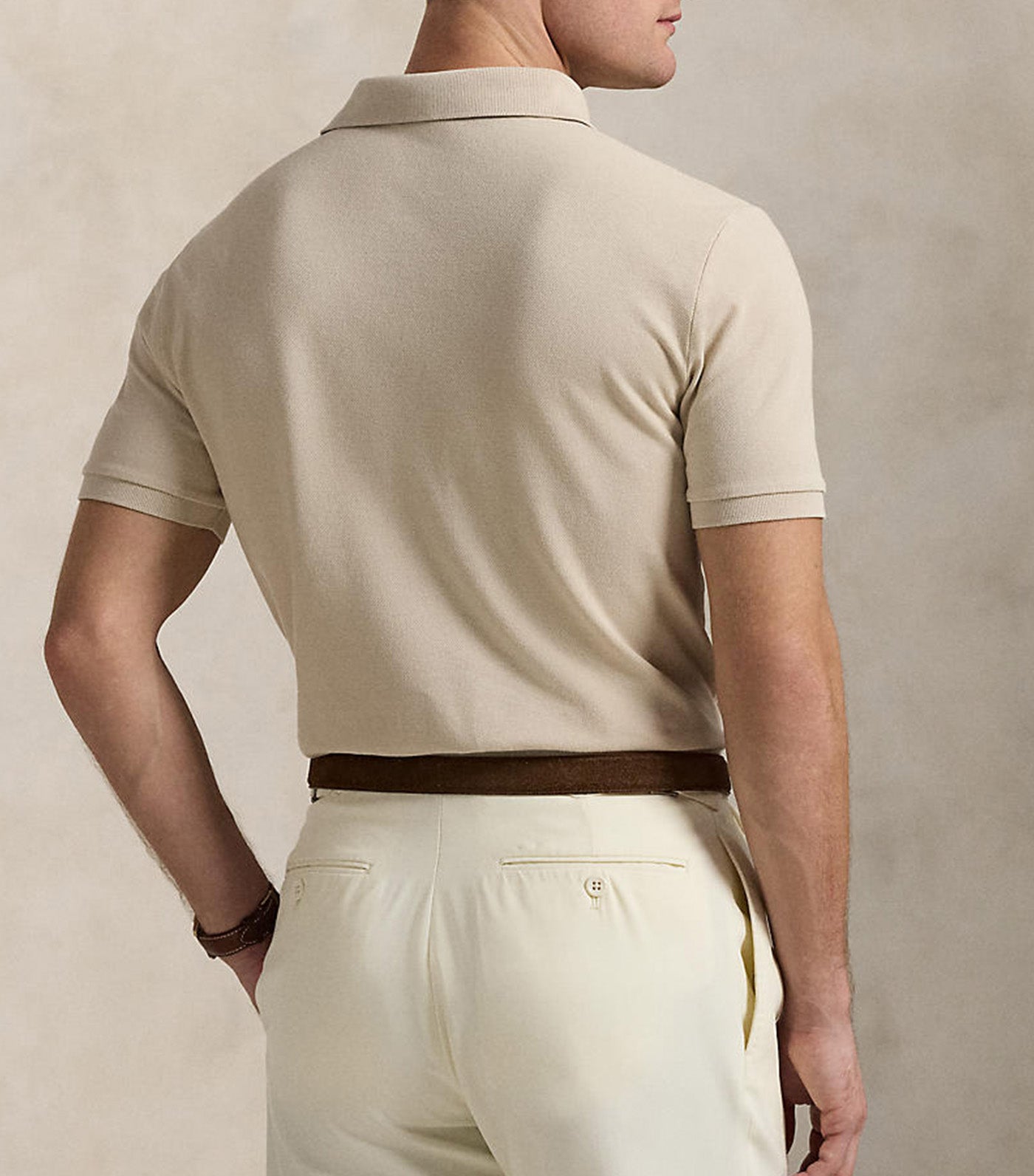 Men's Custom Slim Fit Big Pony Mesh Polo Shirt