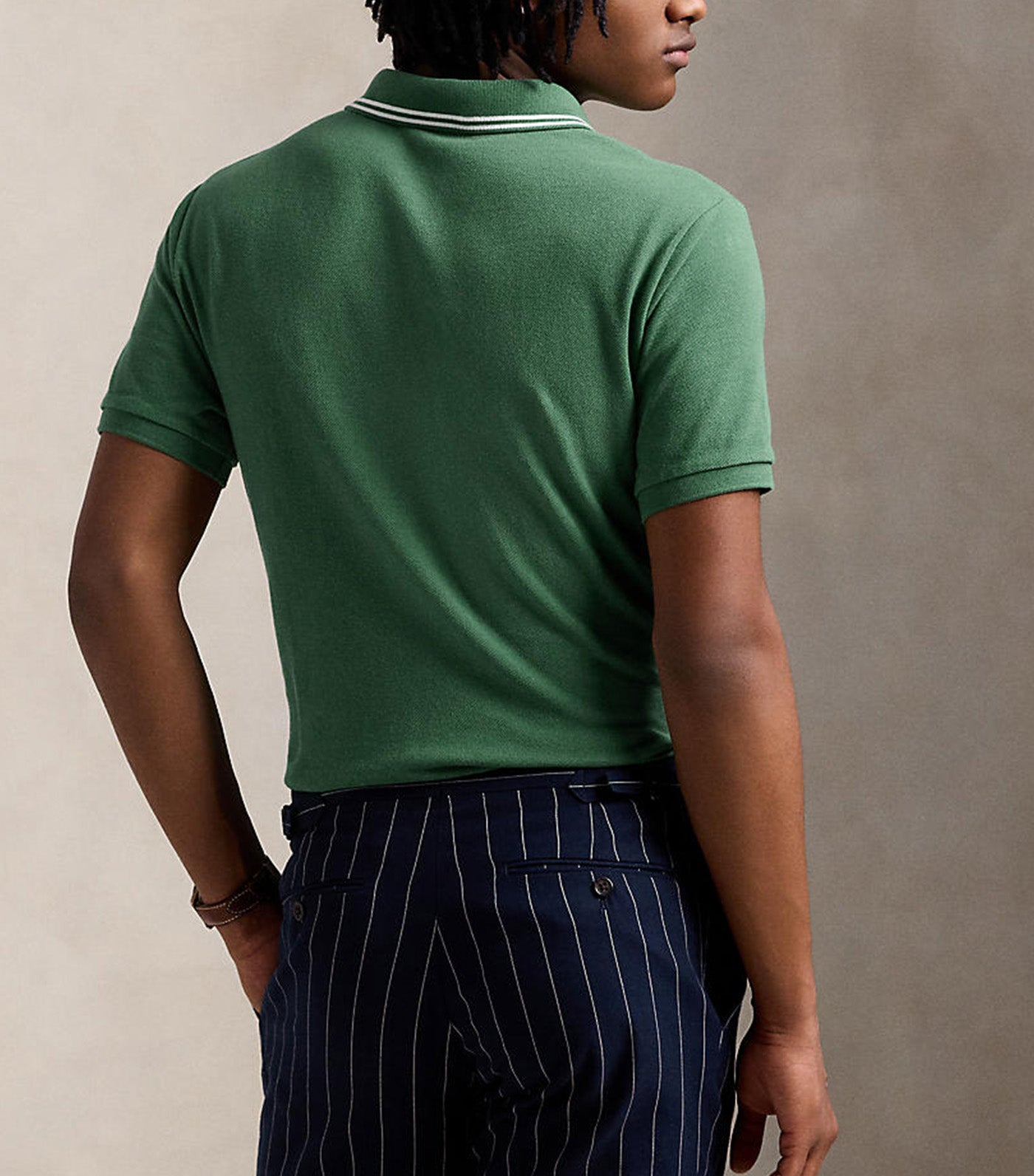 Men's Custom Slim Polo Bear Mesh Polo Shirt Antique Green Icons Bear