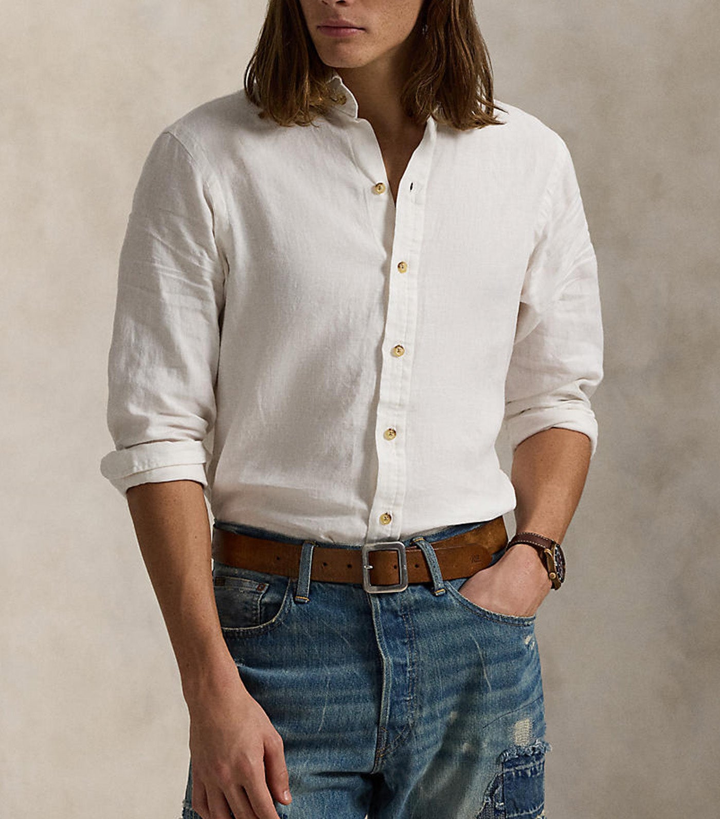 Men's Classic Fit Linen Shirt