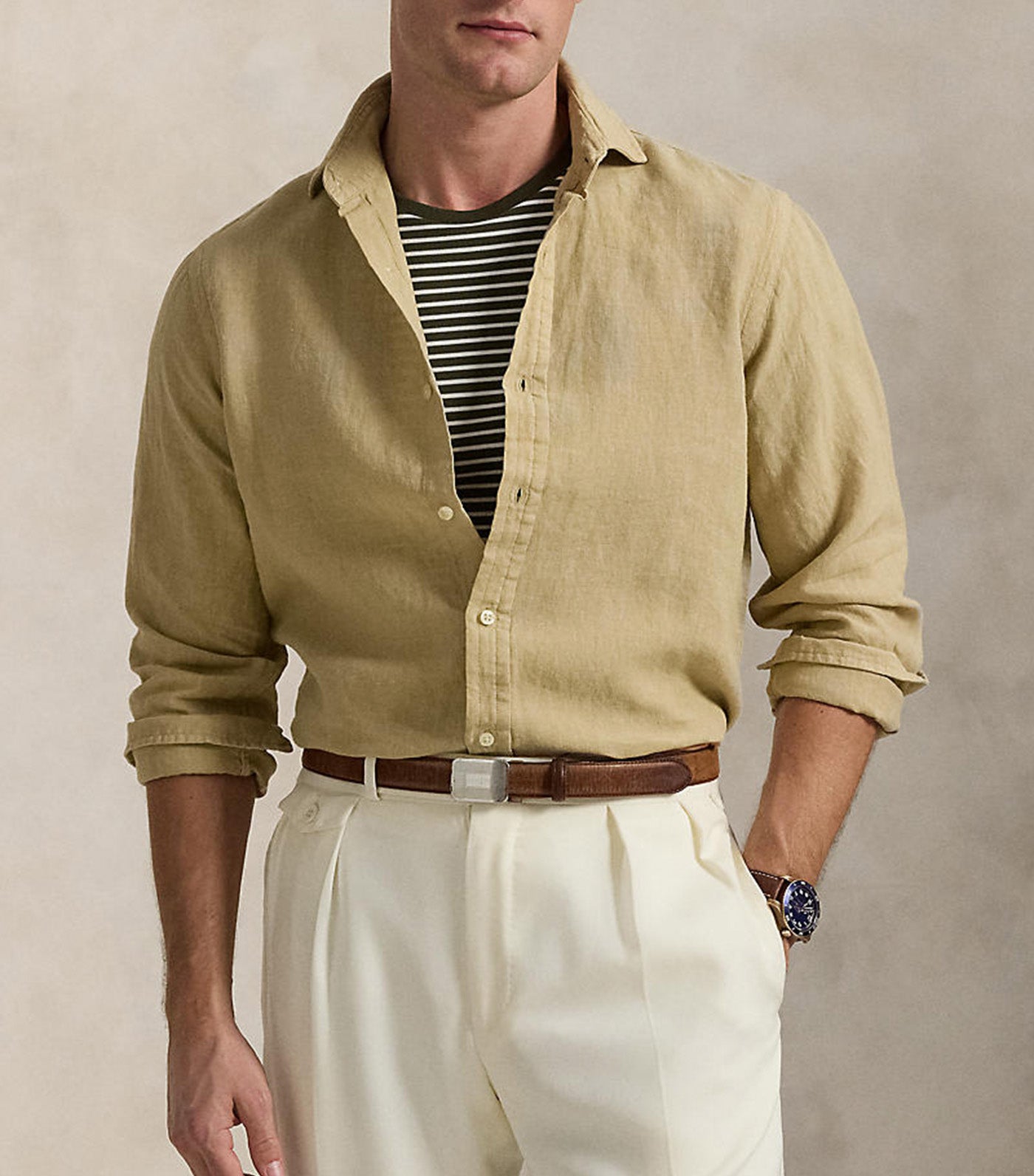 Men's Classic Fit Linen Shirt