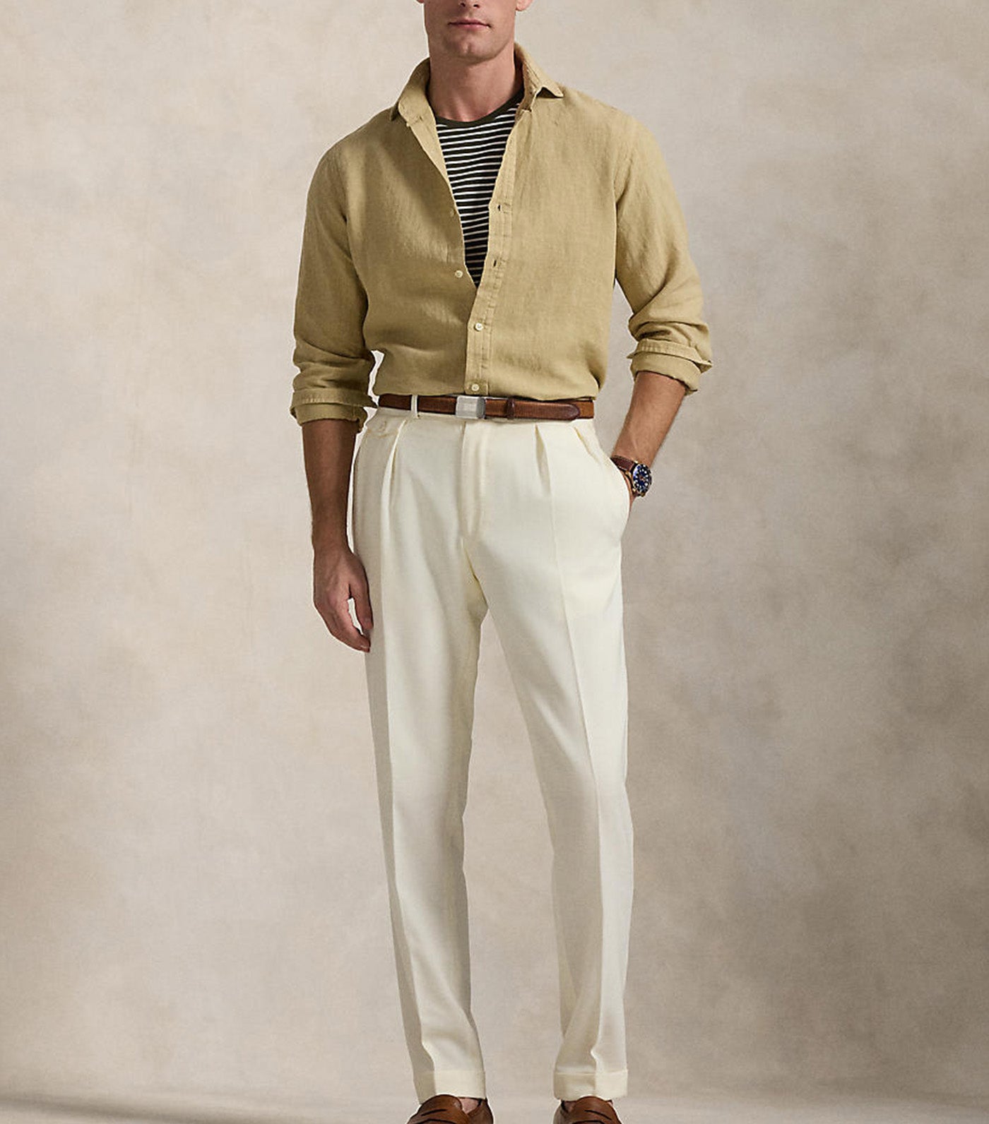 Men's Classic Fit Linen Shirt
