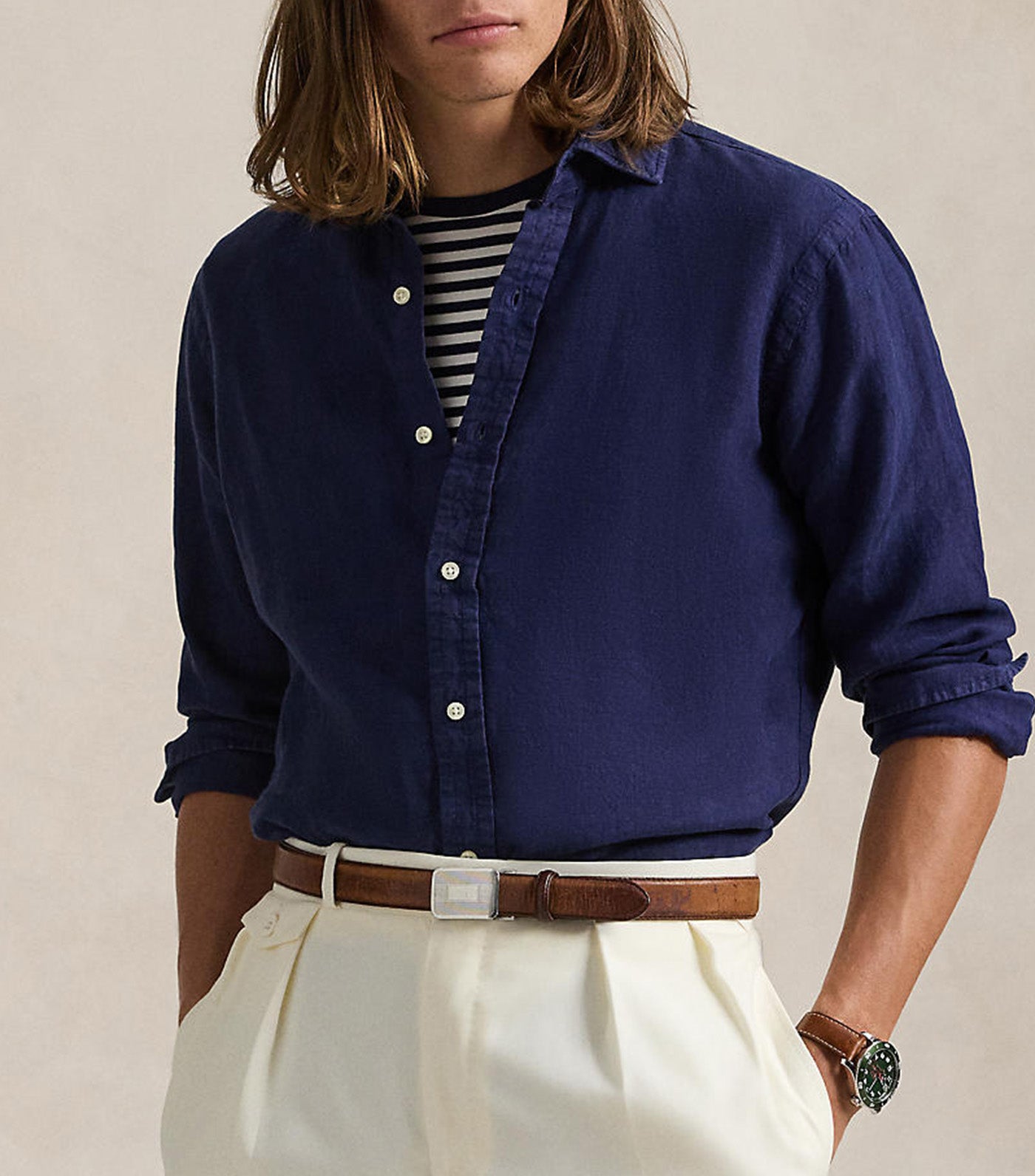 Men's Classic Fit Linen Shirt